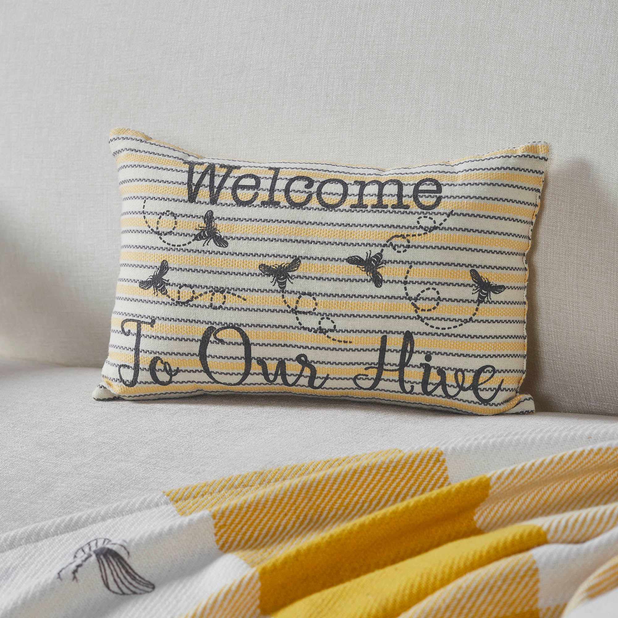 Buzzy Bees Welcome to Our Hive Pillow