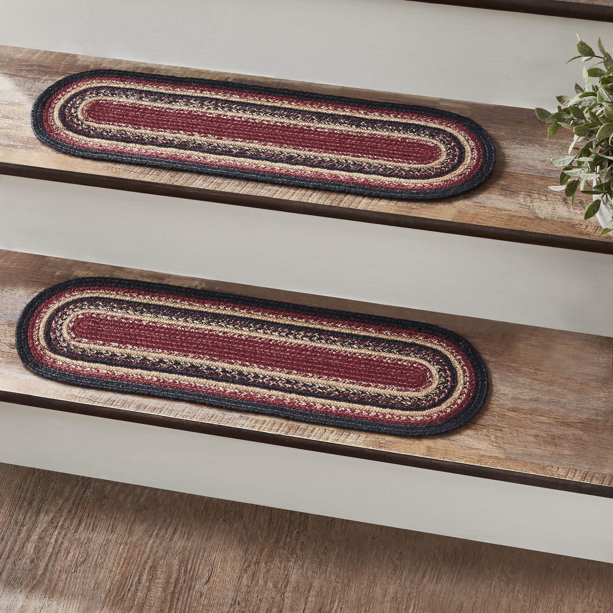 Connell Jute Stair Tread Oval Latex Set of 2