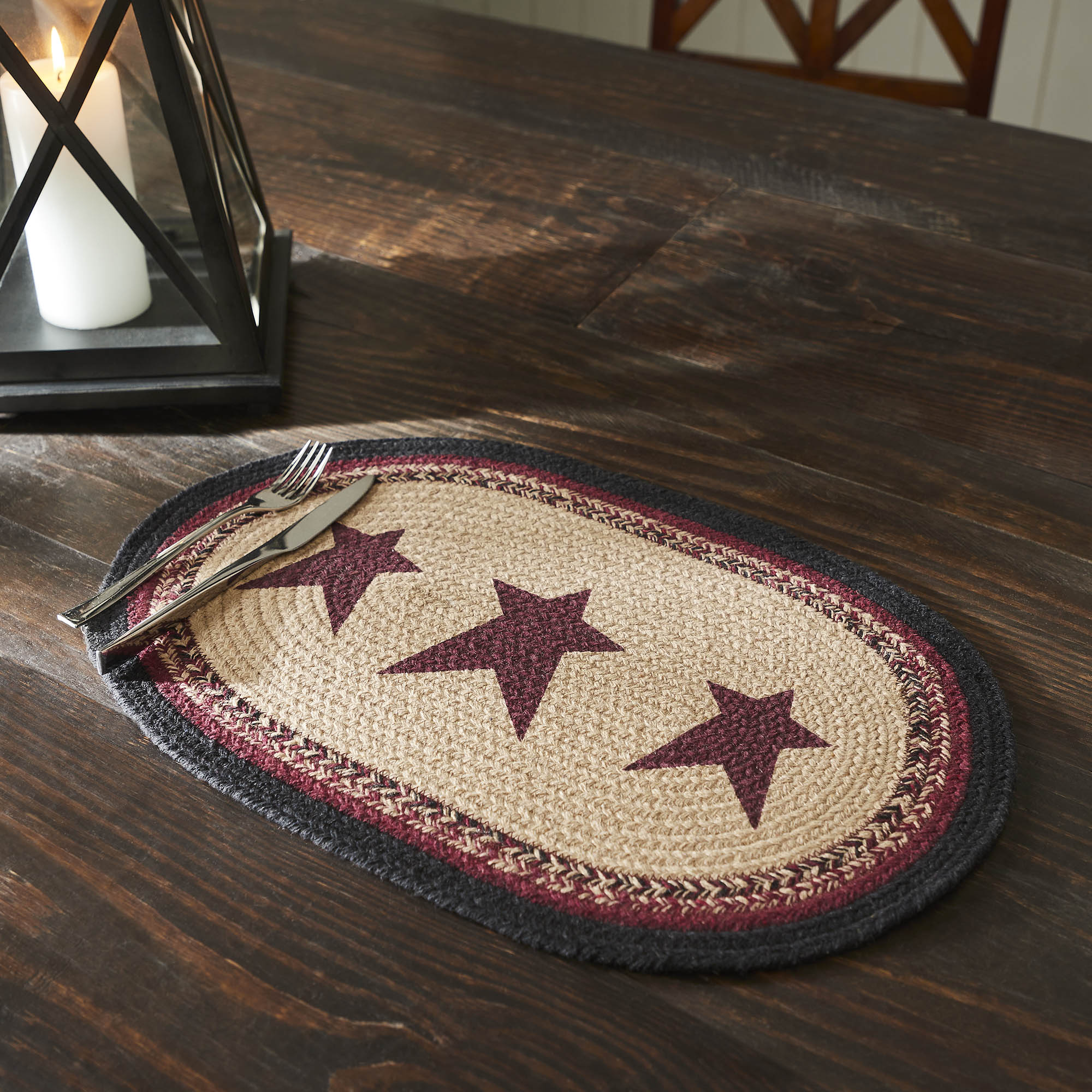 Connell Oval Placemat Stencil Stars