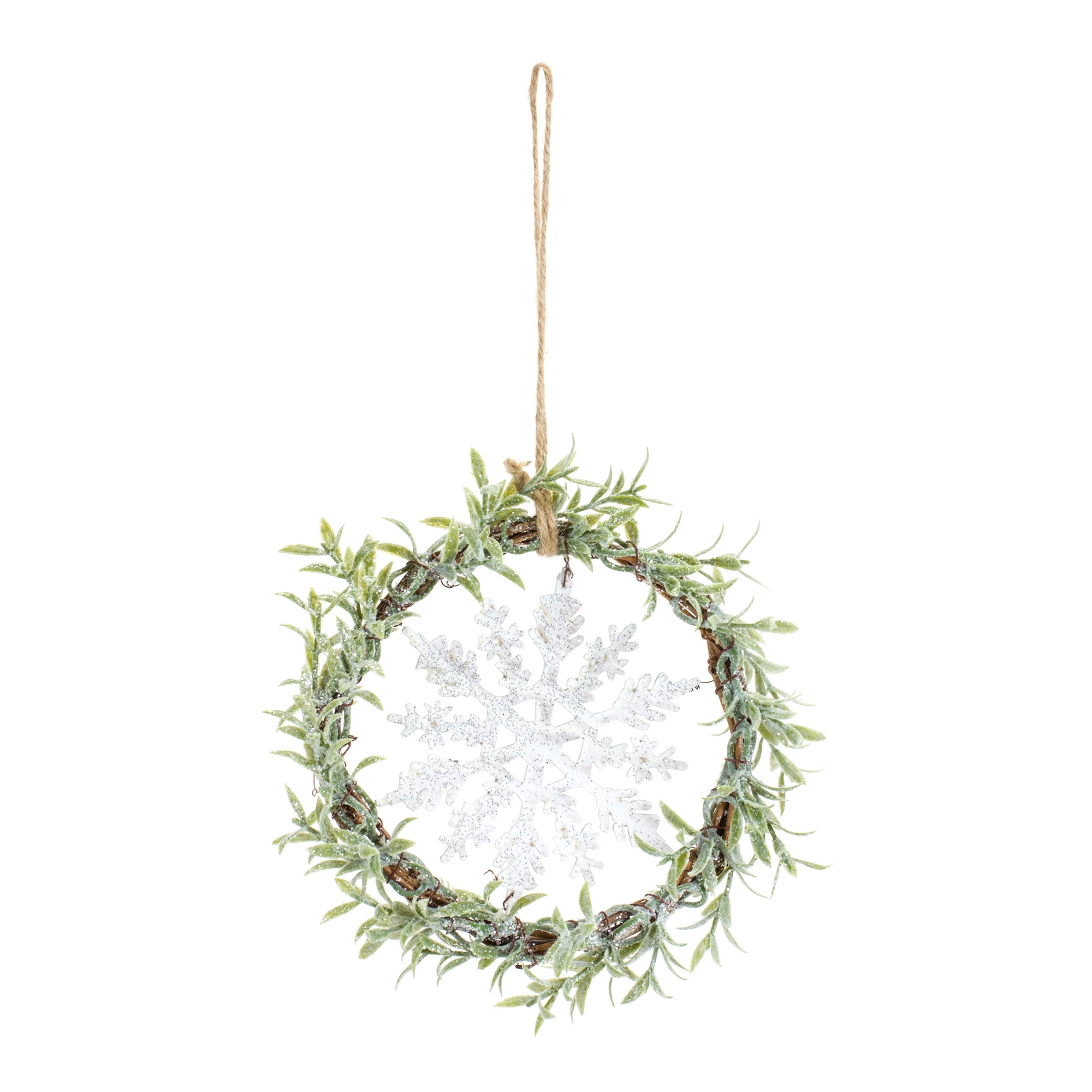 Mini Wreath w/Snowflake 7.5”D