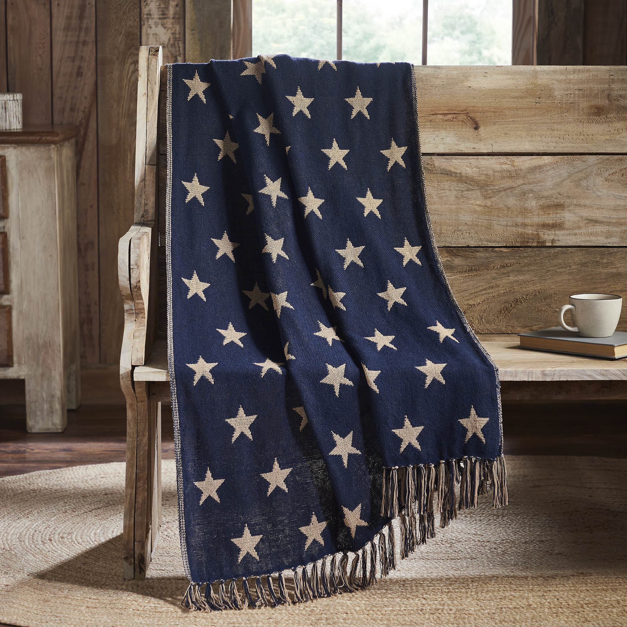 My Country Jacquard Stars Woven Throw