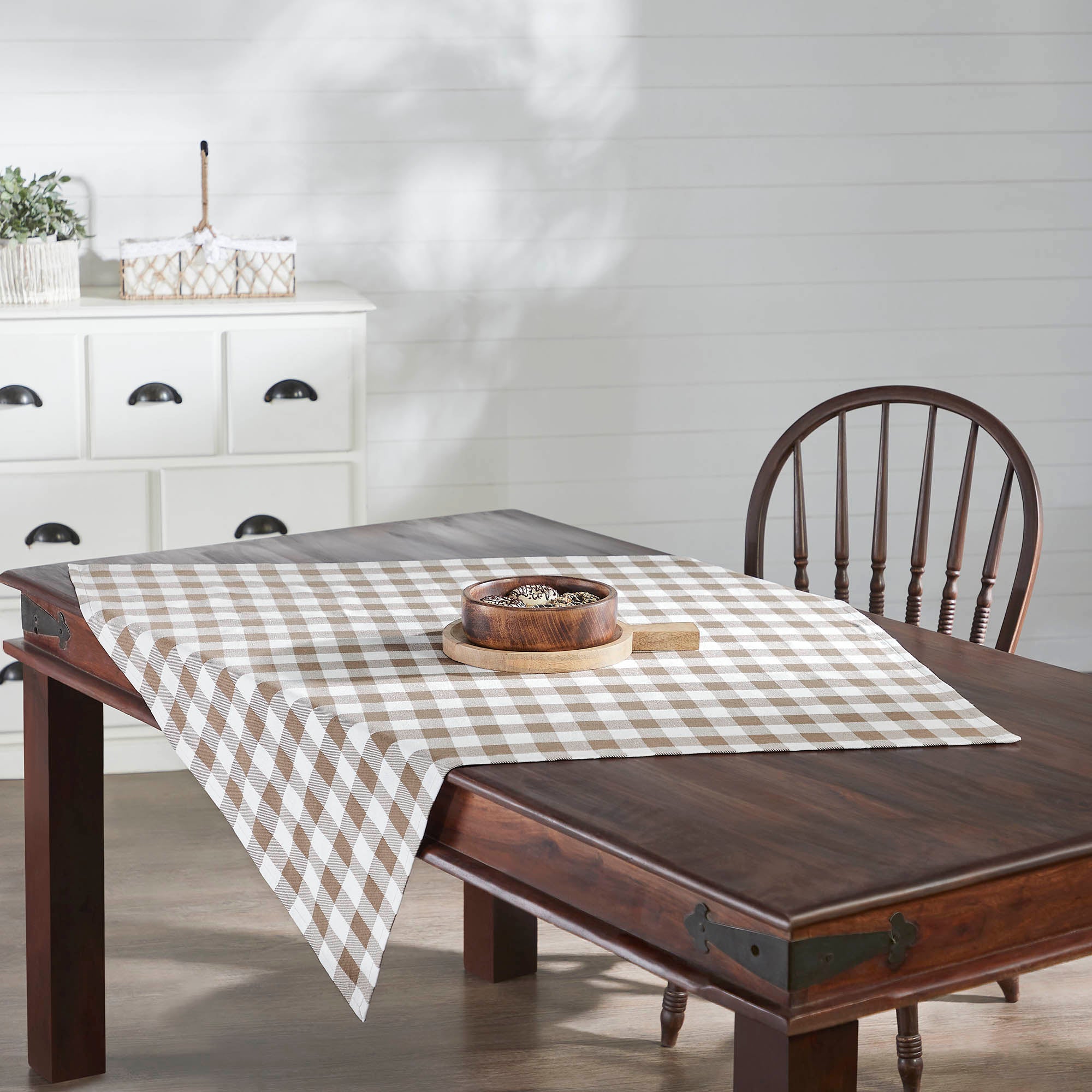 Annie Buffalo Check Portabella Table Topper