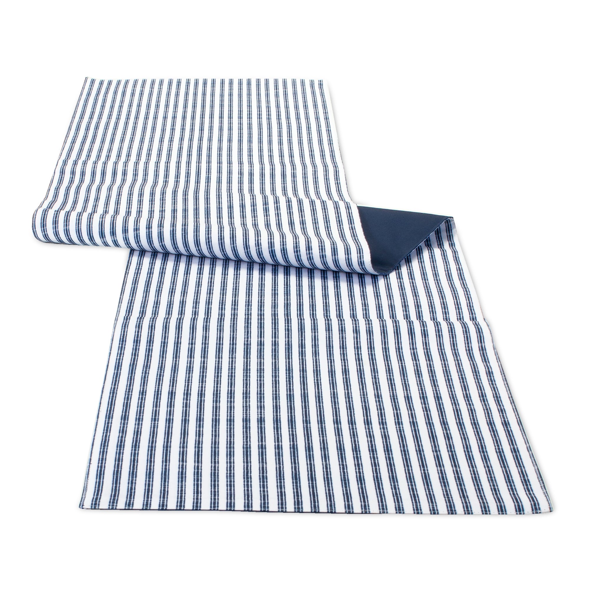 Blue and White Striped Dining Table Runner 70"L