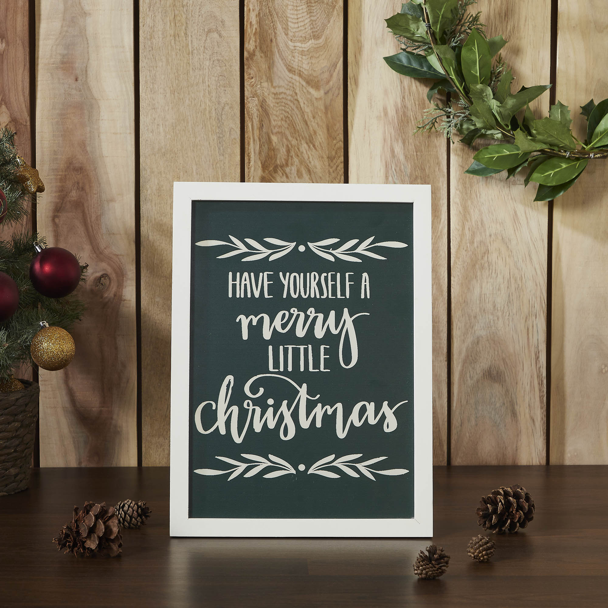 Have Yourself A Merry Little Christmas Green Wall Hanging Sign
