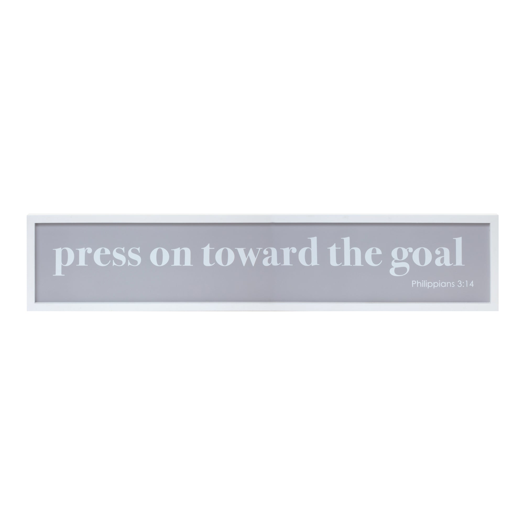 Press On Toward The Goal Plaque 47.25"L x 9.75"H Wood