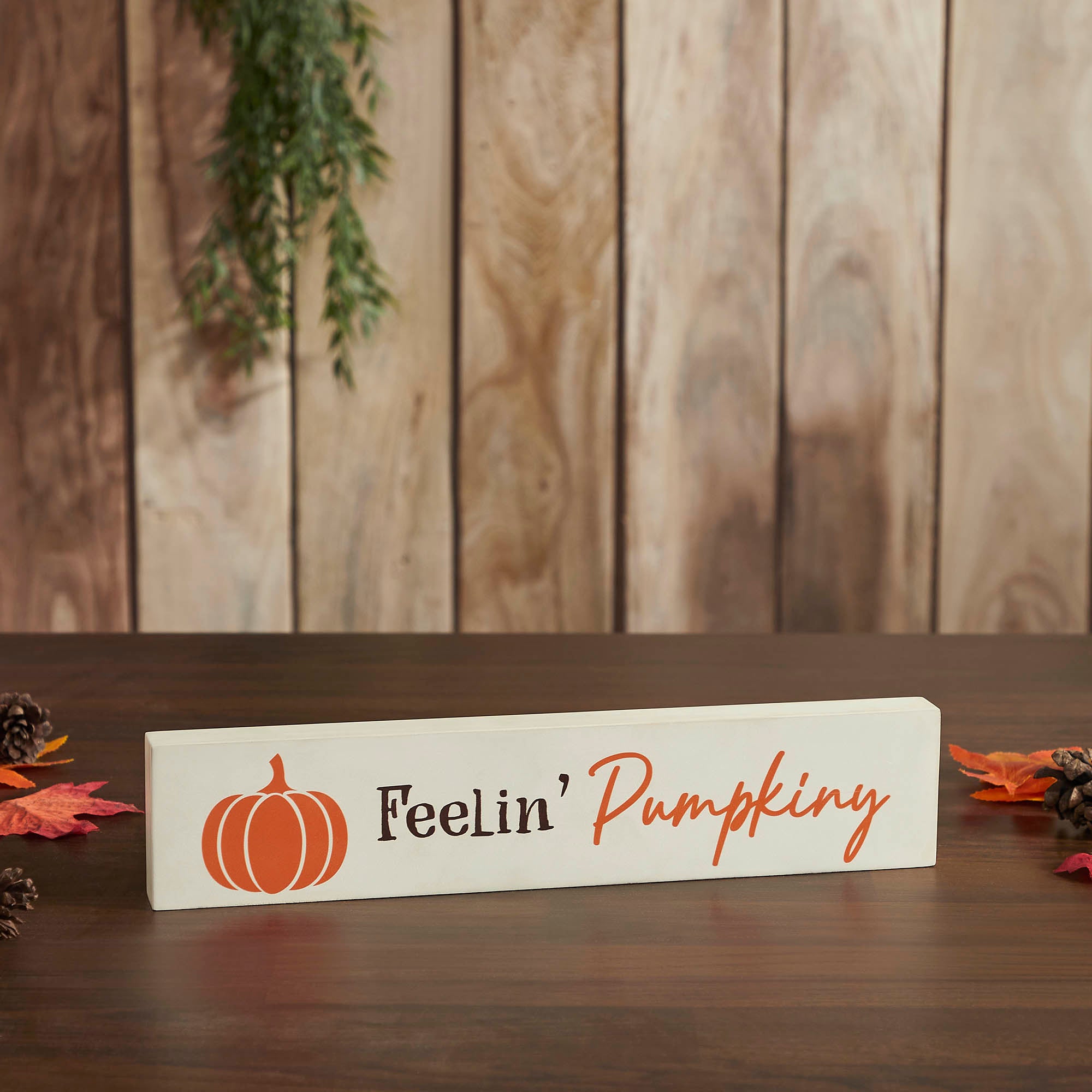 Pumpkin Harvest Cream MDF Decor Sign Farmhouse Autumn Wall Plaque