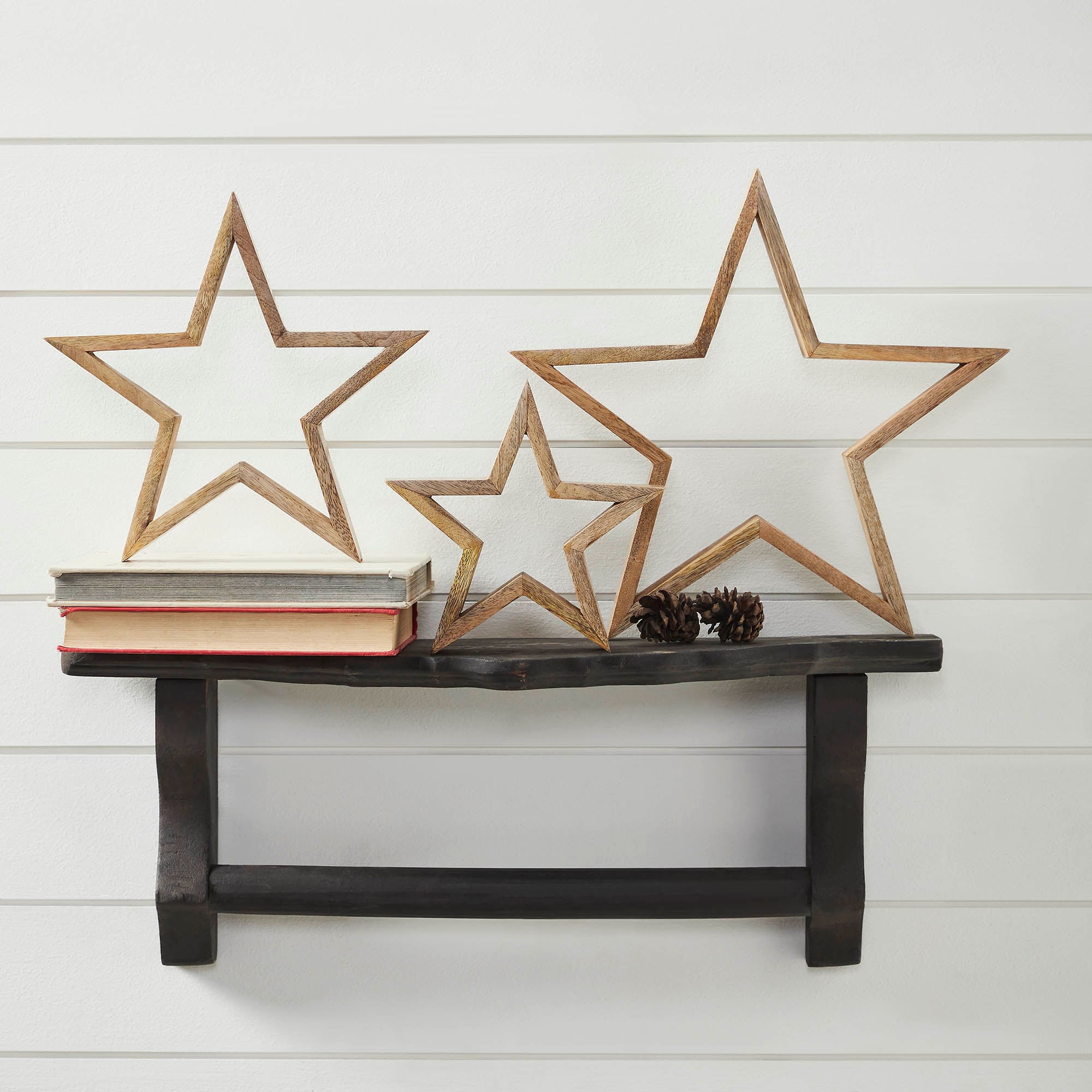 Wooden Nested Stars Natural 3-in-1