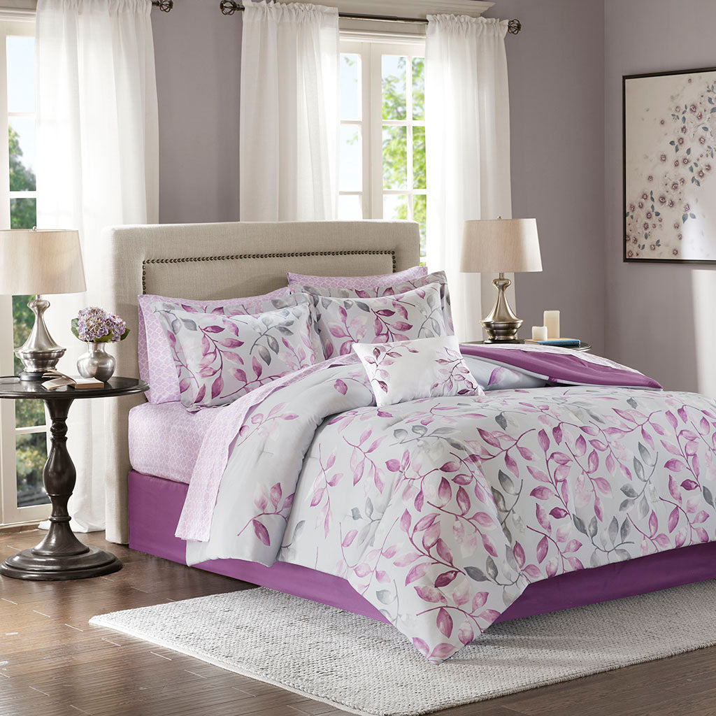 Lafael 9 Piece Comforter Set with Cotton Bed Sheets