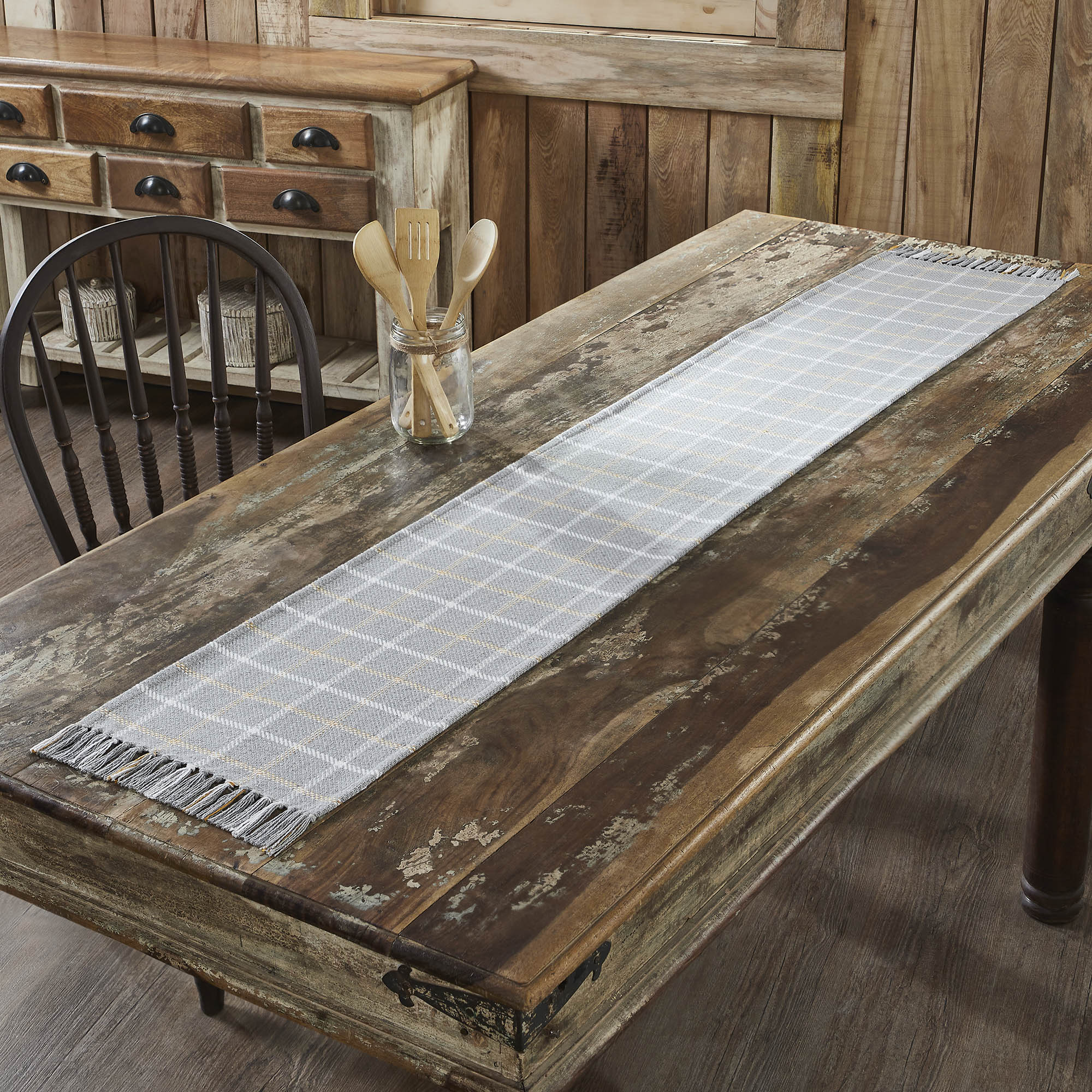 Harvest Blessings Fall Plaid Table Runner 12x72 Autumn Home Dining Decor