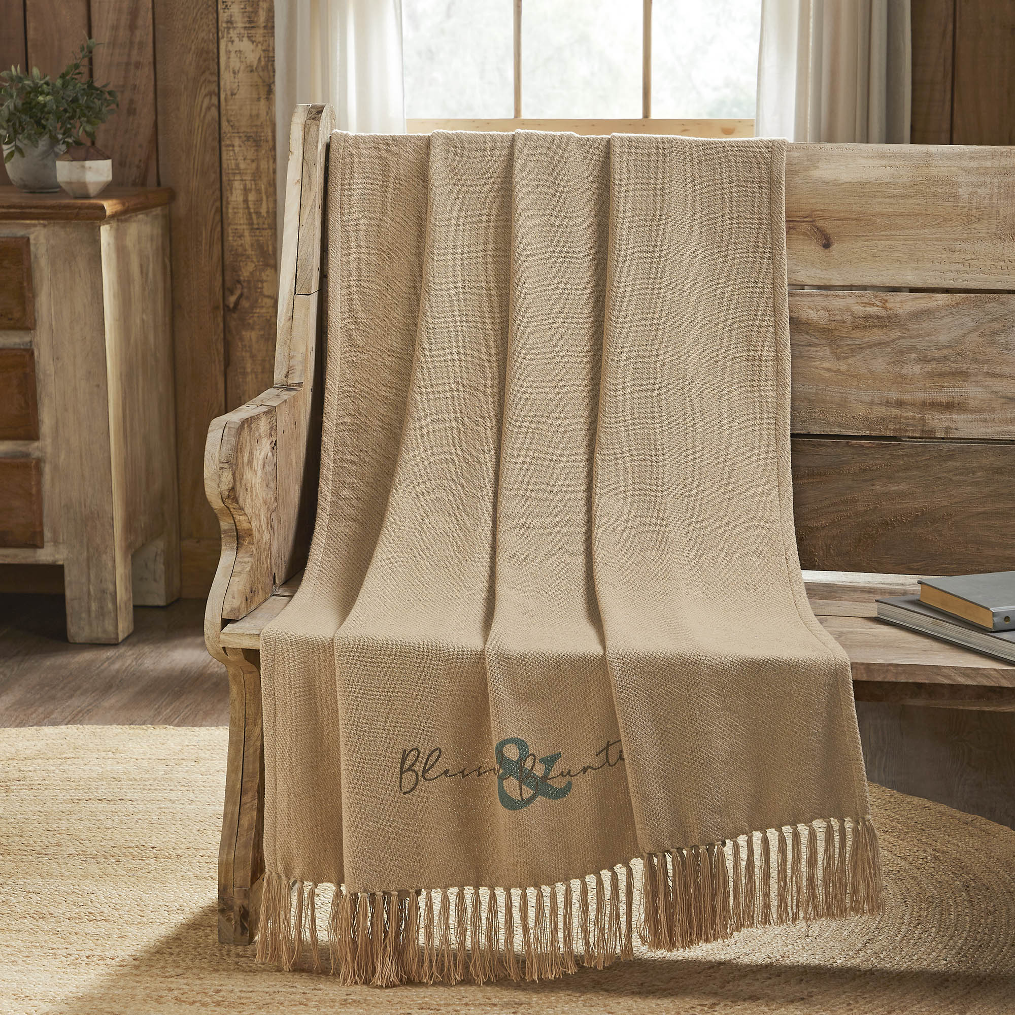Autumn Fall Inspirational Woven Throw Blanket 50x60 Farmhouse Decorative Home Accent
