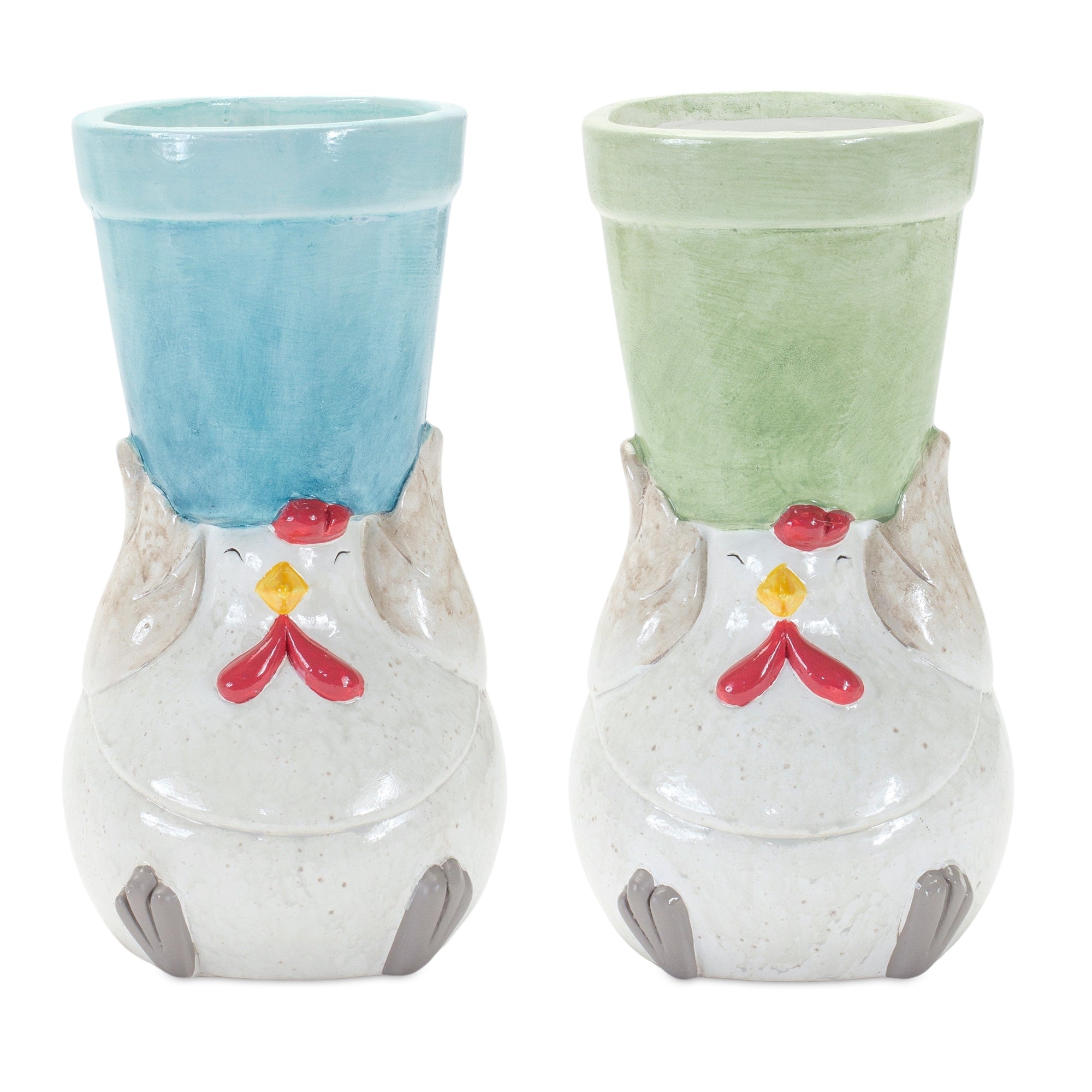 Chicken Pot (2 Asst) 4"D x 7.75"H Terra Cotta