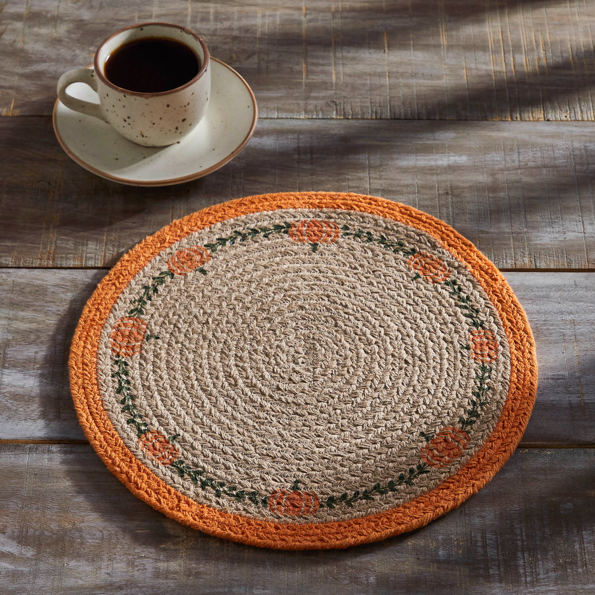 Harvest Blessings Fall Autumn Pumpkin Trivet Natural Stencil Decorative Kitchen Hot Pad & Table Protector
