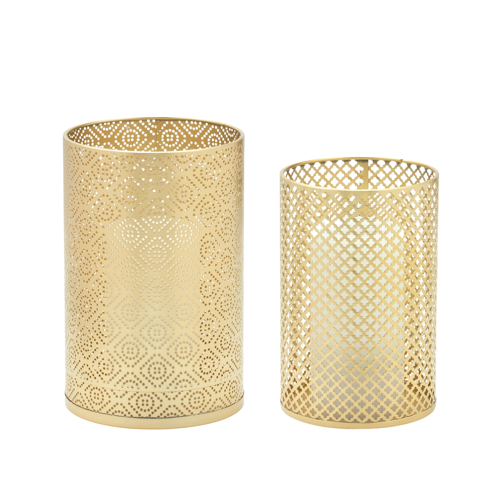 Candle Holder (Set of 2) 5"D x 7.75"H, 5.75"D x 9"H Iron