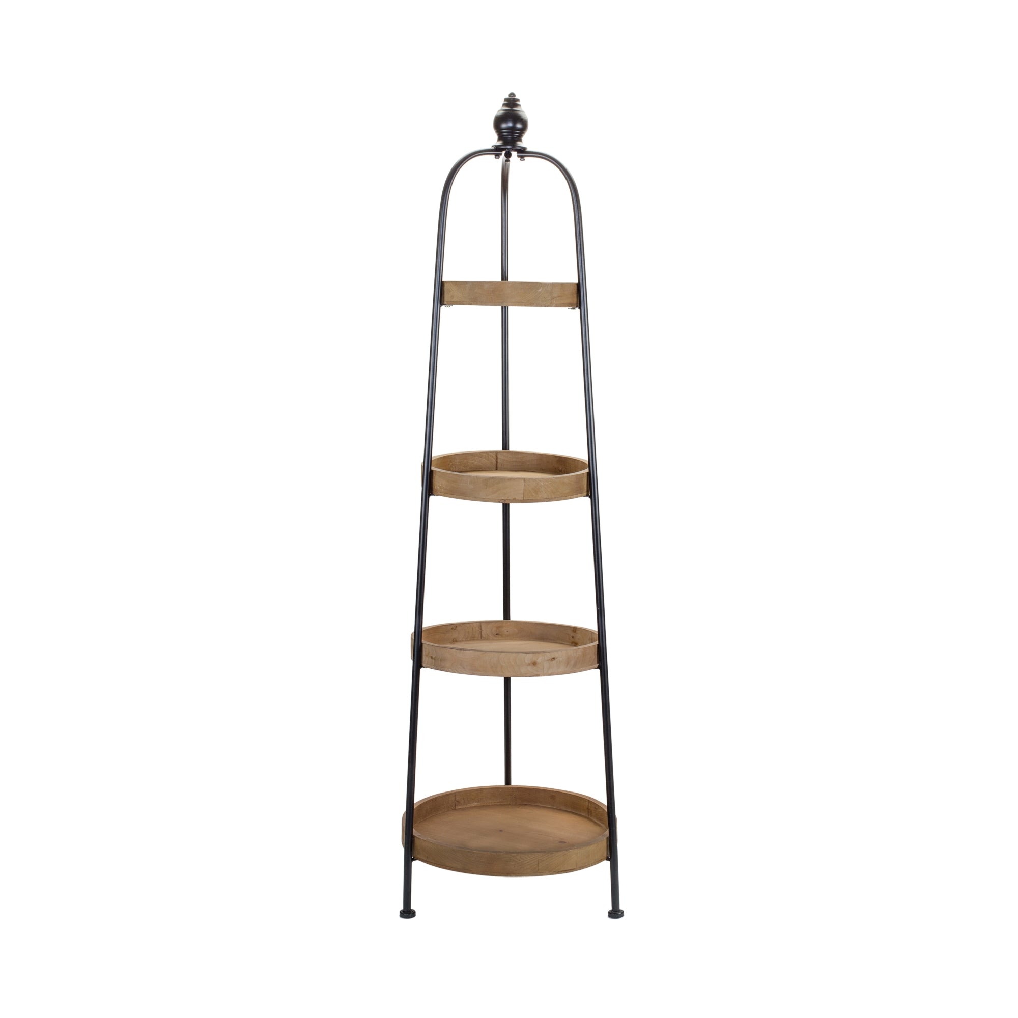Floor Shelf 17.75"D x 66"H Iron/Wood