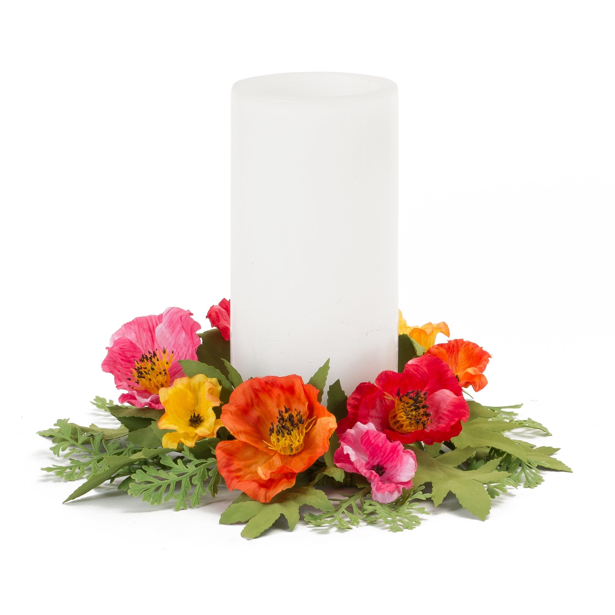 Poppy Candle Ring 10"D Polyester (Fits a 4" Candle)