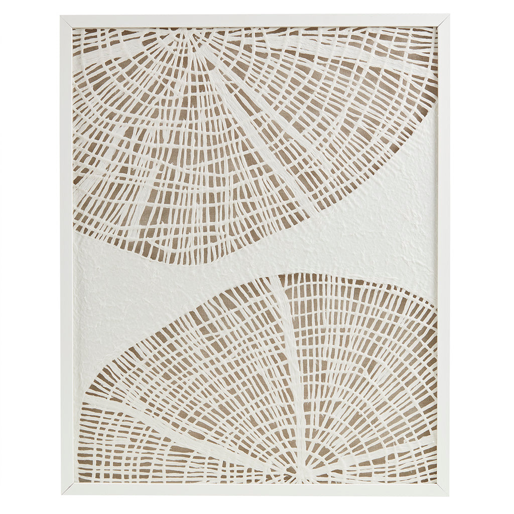 Solana Framed Geometric Rice Paper Panel 2-piece Shadowbox Wall Decor Set