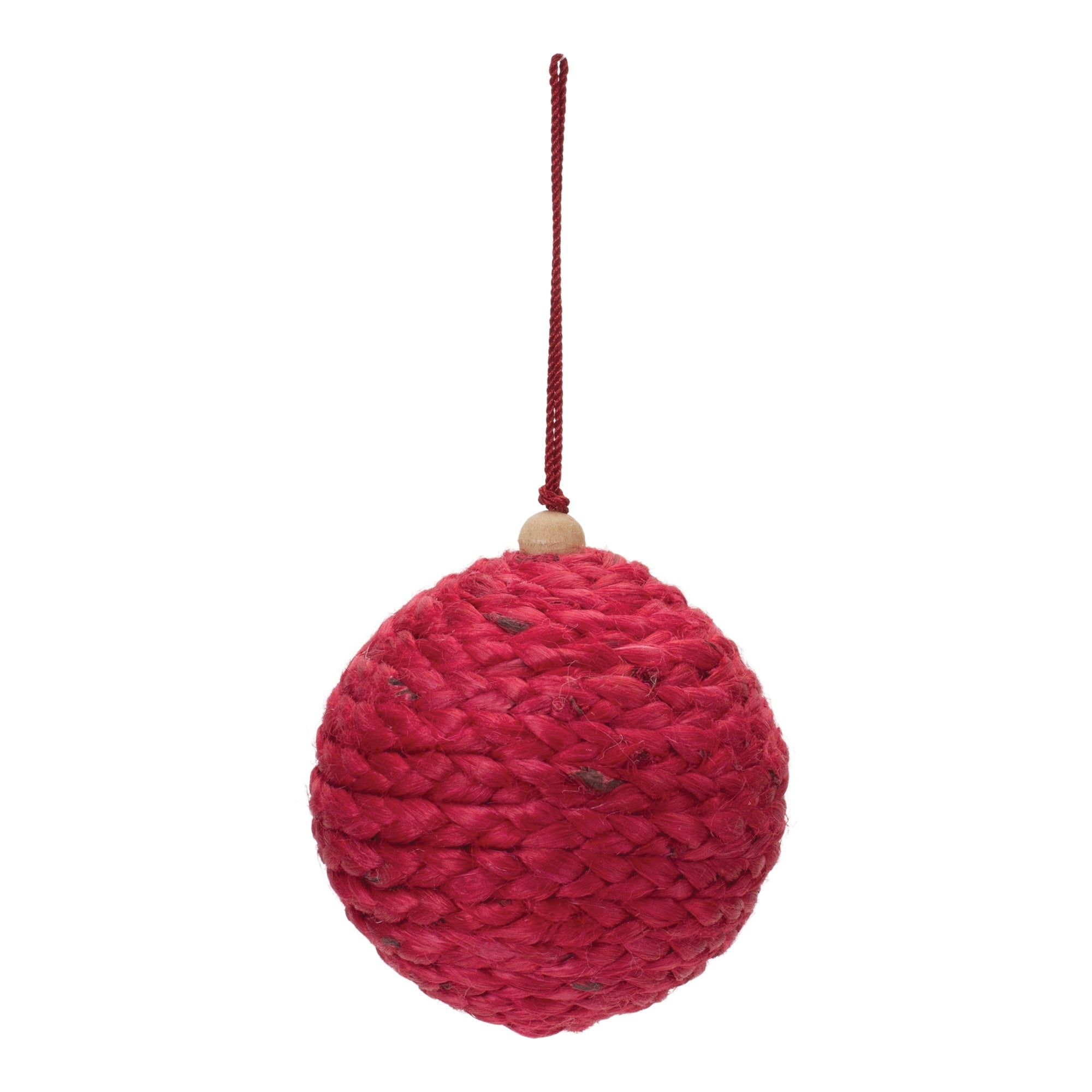 Ball Ornament 4”D Jute