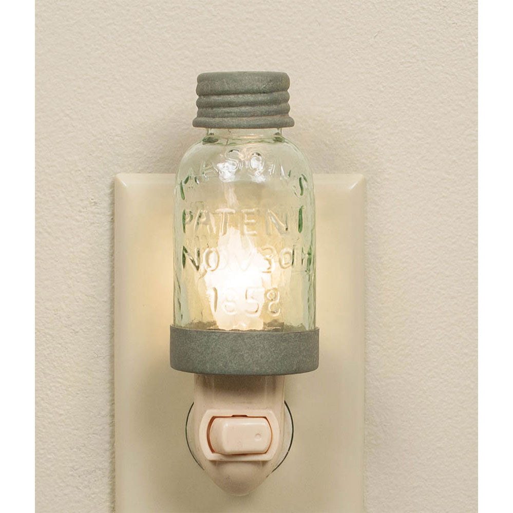 Mason Jar Night Light - Barn Roof