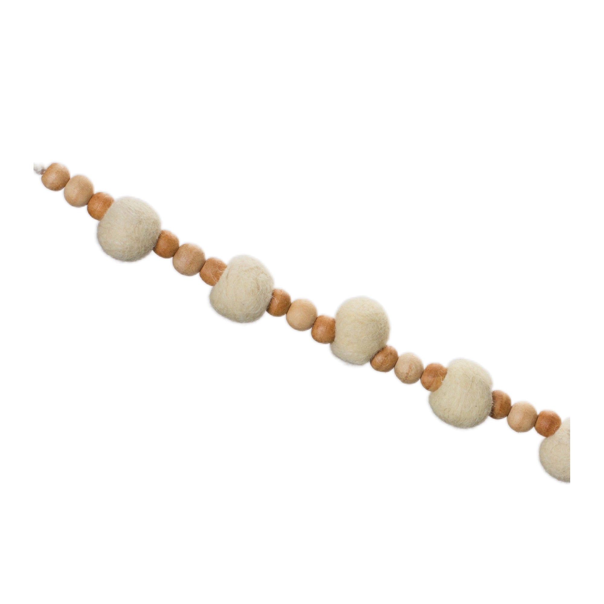 Bead Garland 5.5'L Wood