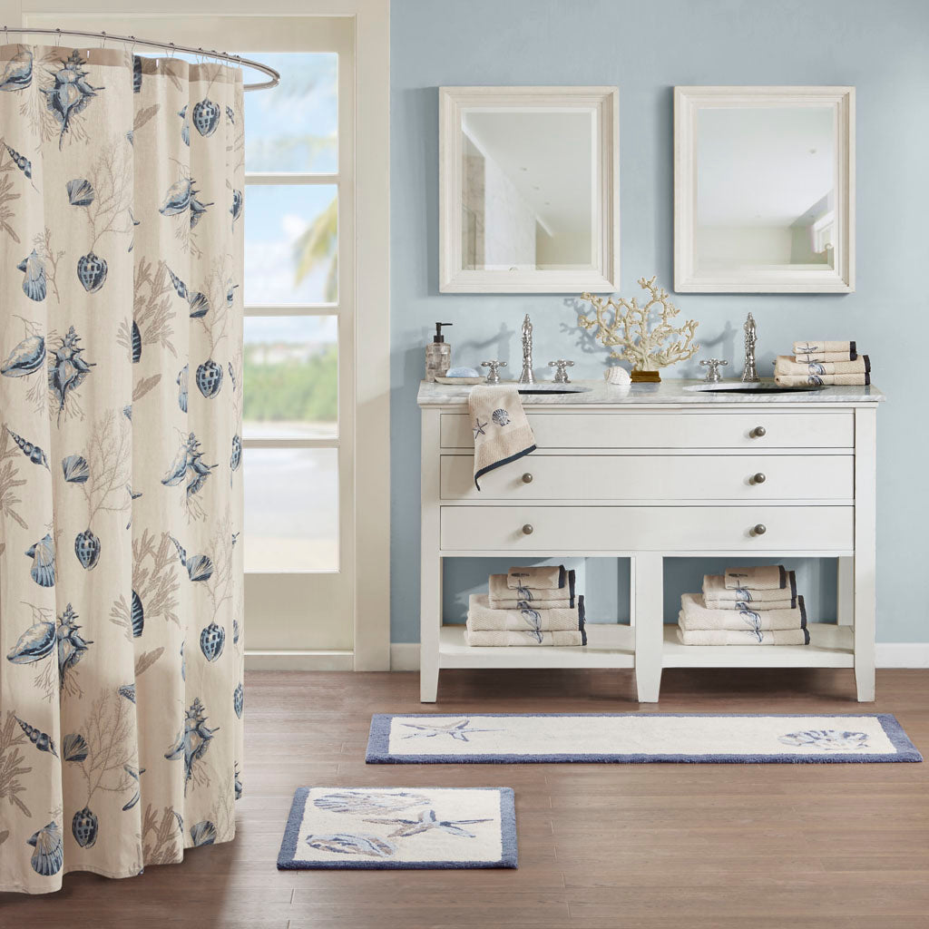 Bayside Reversible High Pile Tufted Microfiber Bath Rug