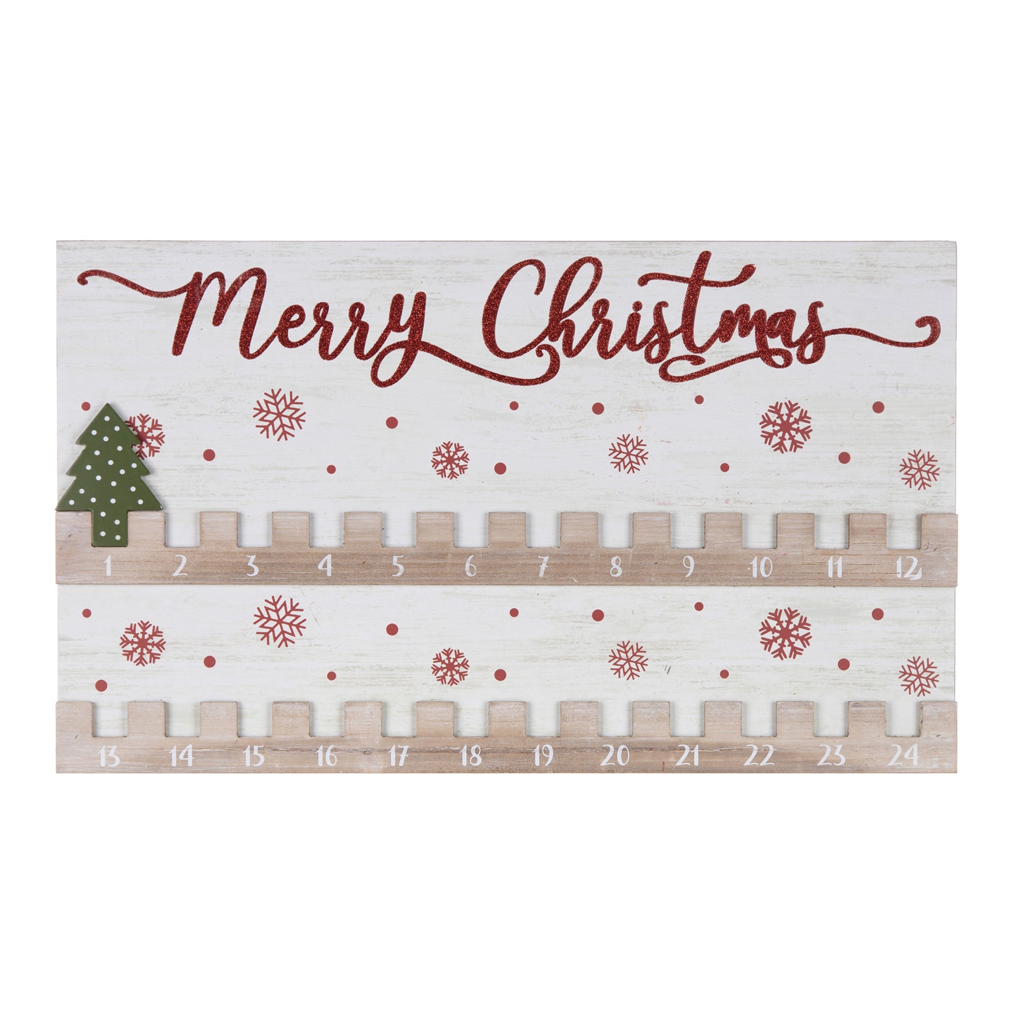 Christmas Countdown 20"L x 12"H Wood
