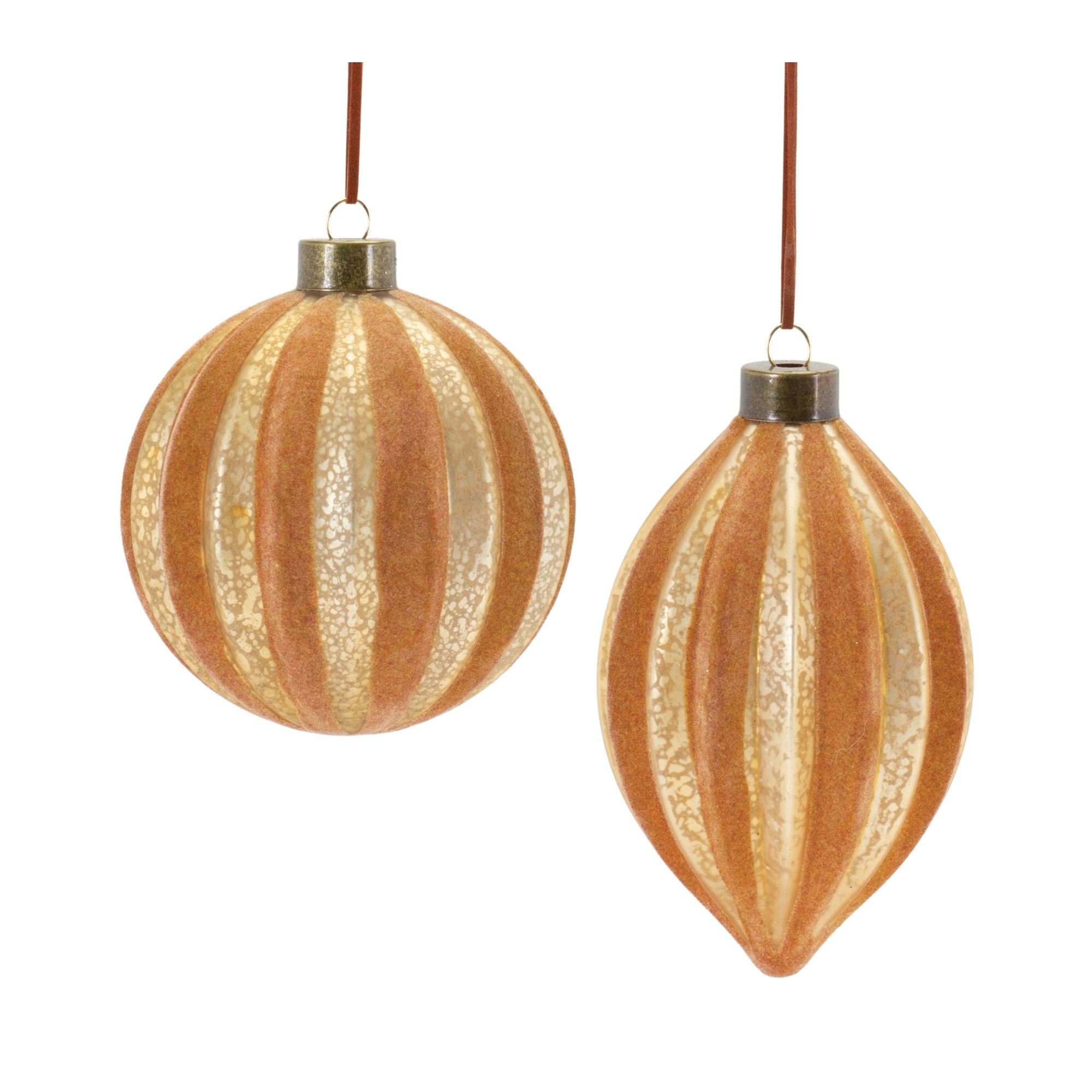 Ornament (2 Asst) 5"H, 5.5"H Glass