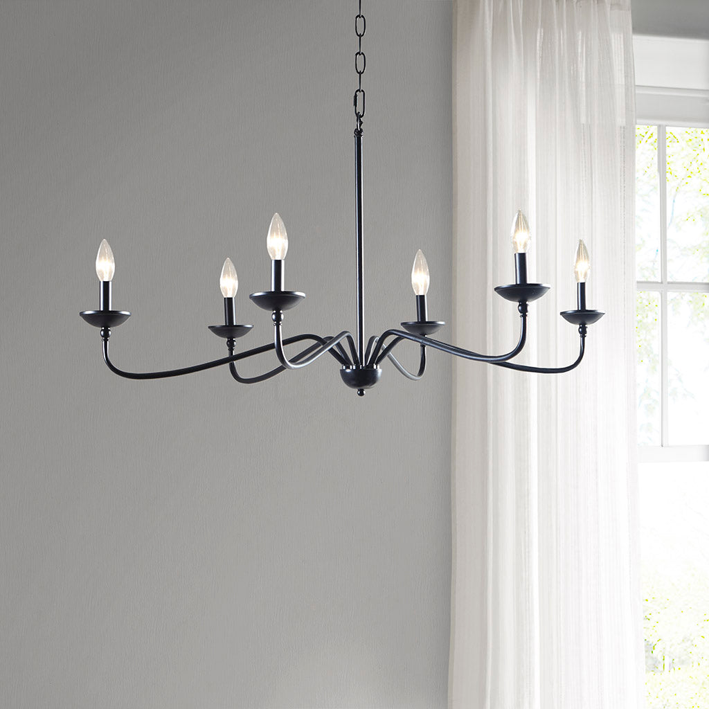 Brighton 8-Light Metal Chandelier with Globe Bulbs