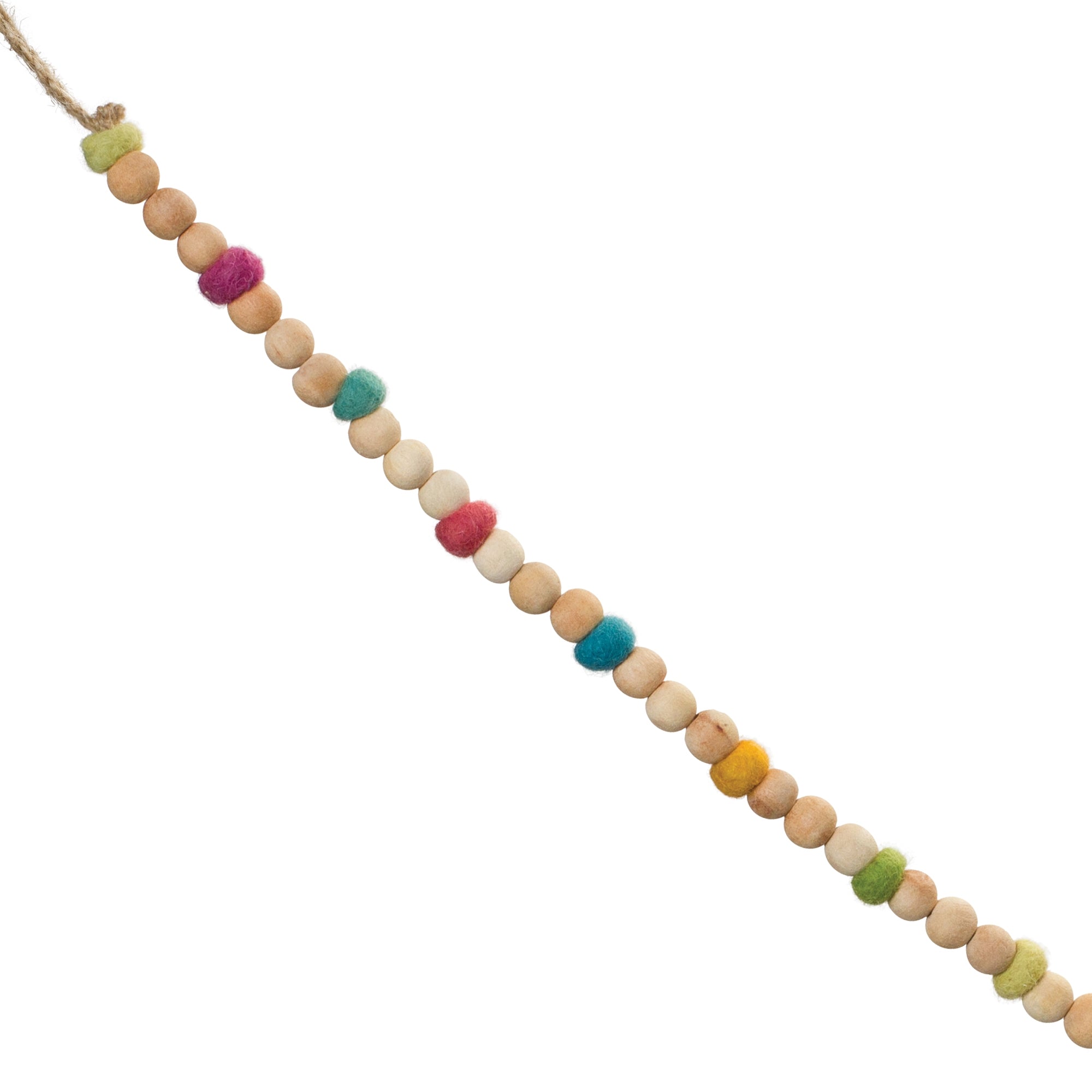 Bead Garland 6'L Wood/Wool