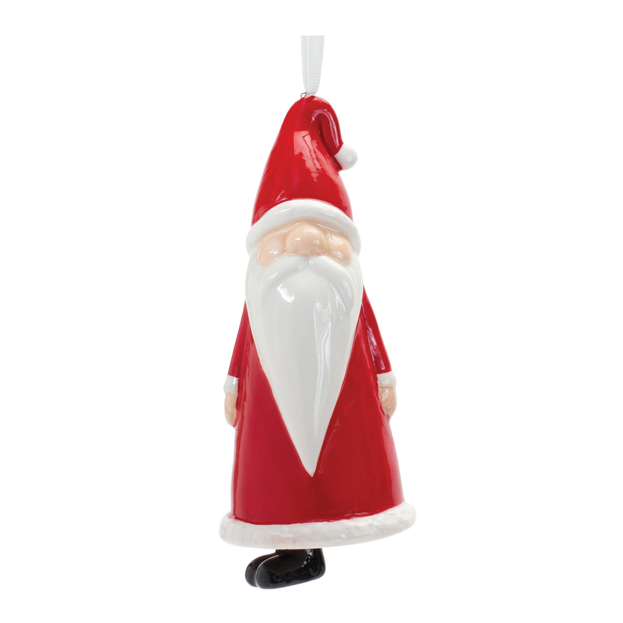 Santa Ornament 5.75”H Ceramic