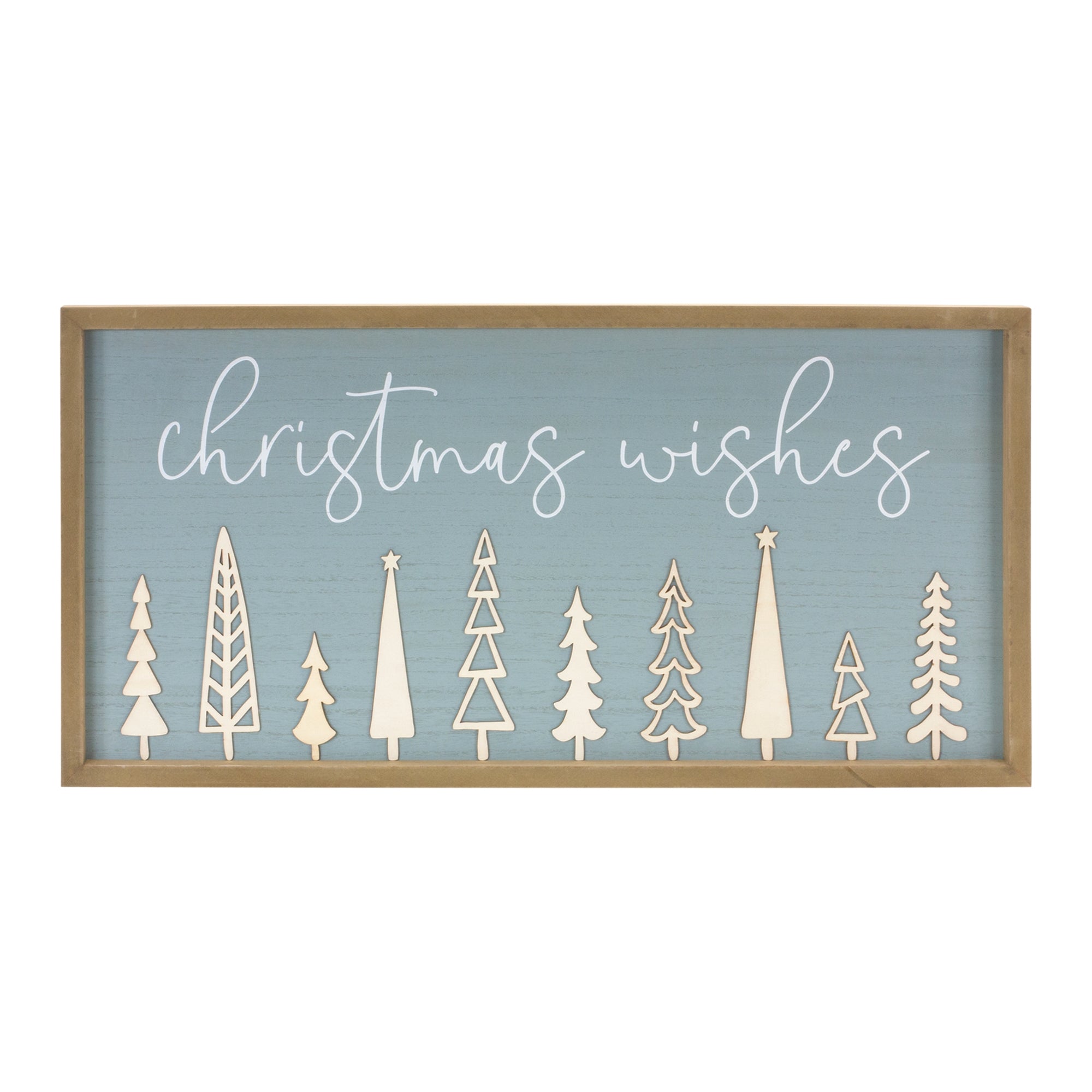 Christmas Wishes Sign 31.5"L x 15.75"H Wood