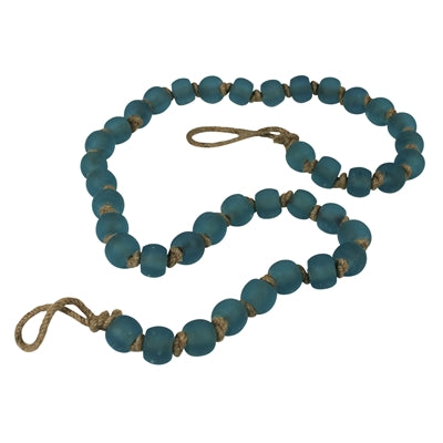 Glass Bead Garland - Matte Turquoise