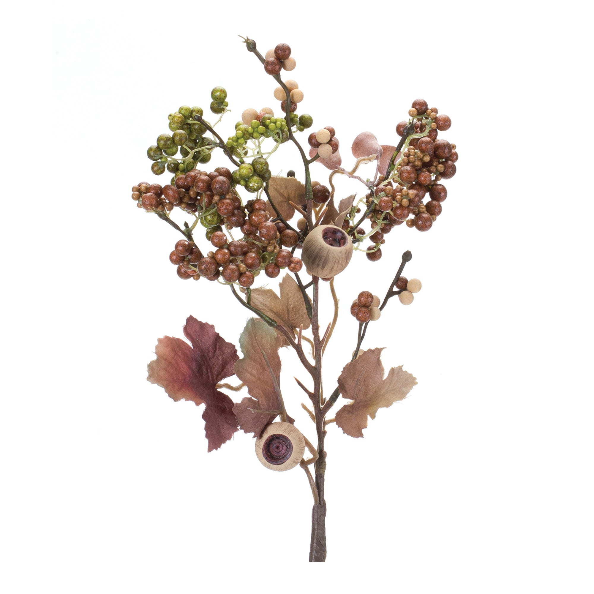 Berry and Pod Spray 13.5”H Foam/