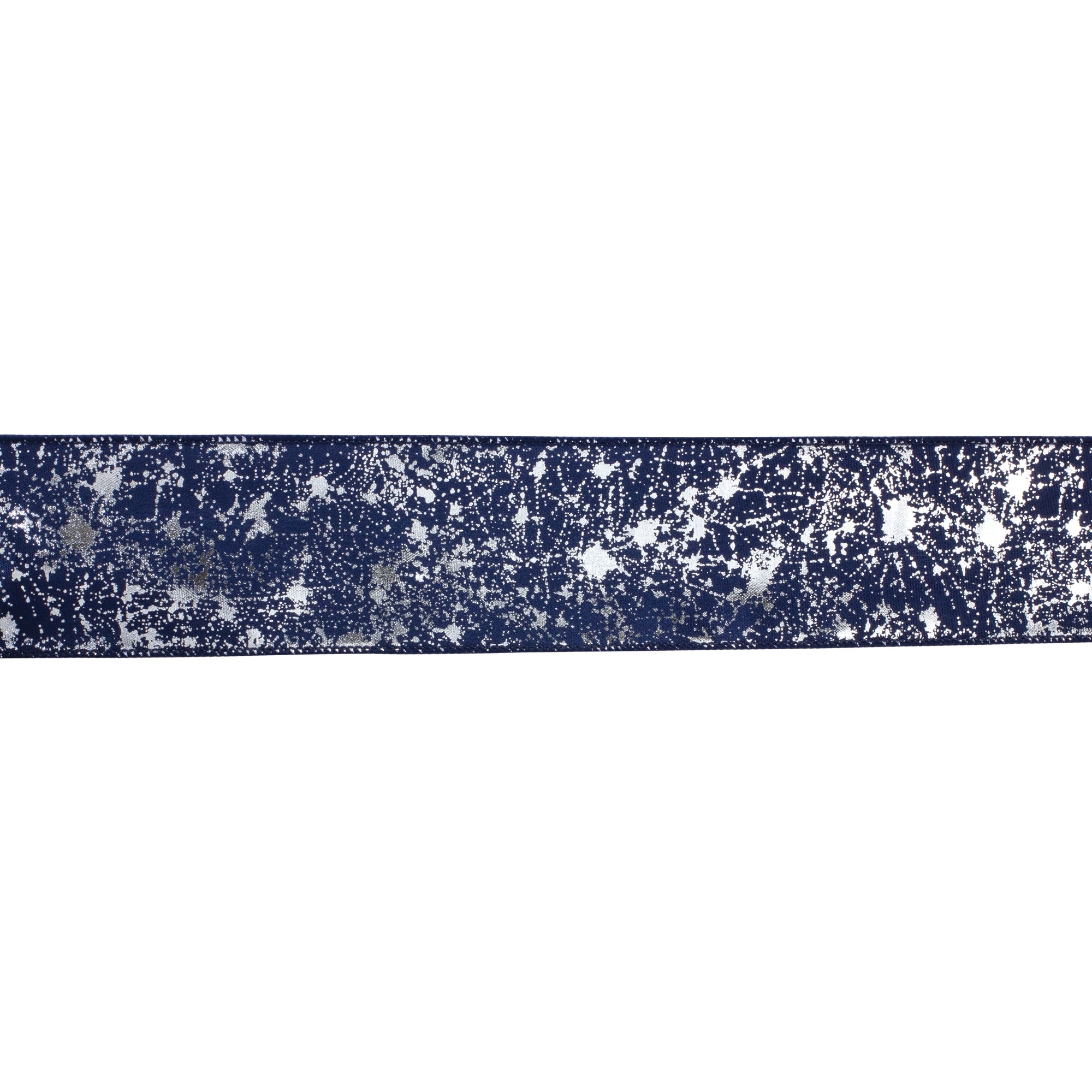 Blue and White Speckled Ribbon (Set of 2) 2.5" x 10 Yds.