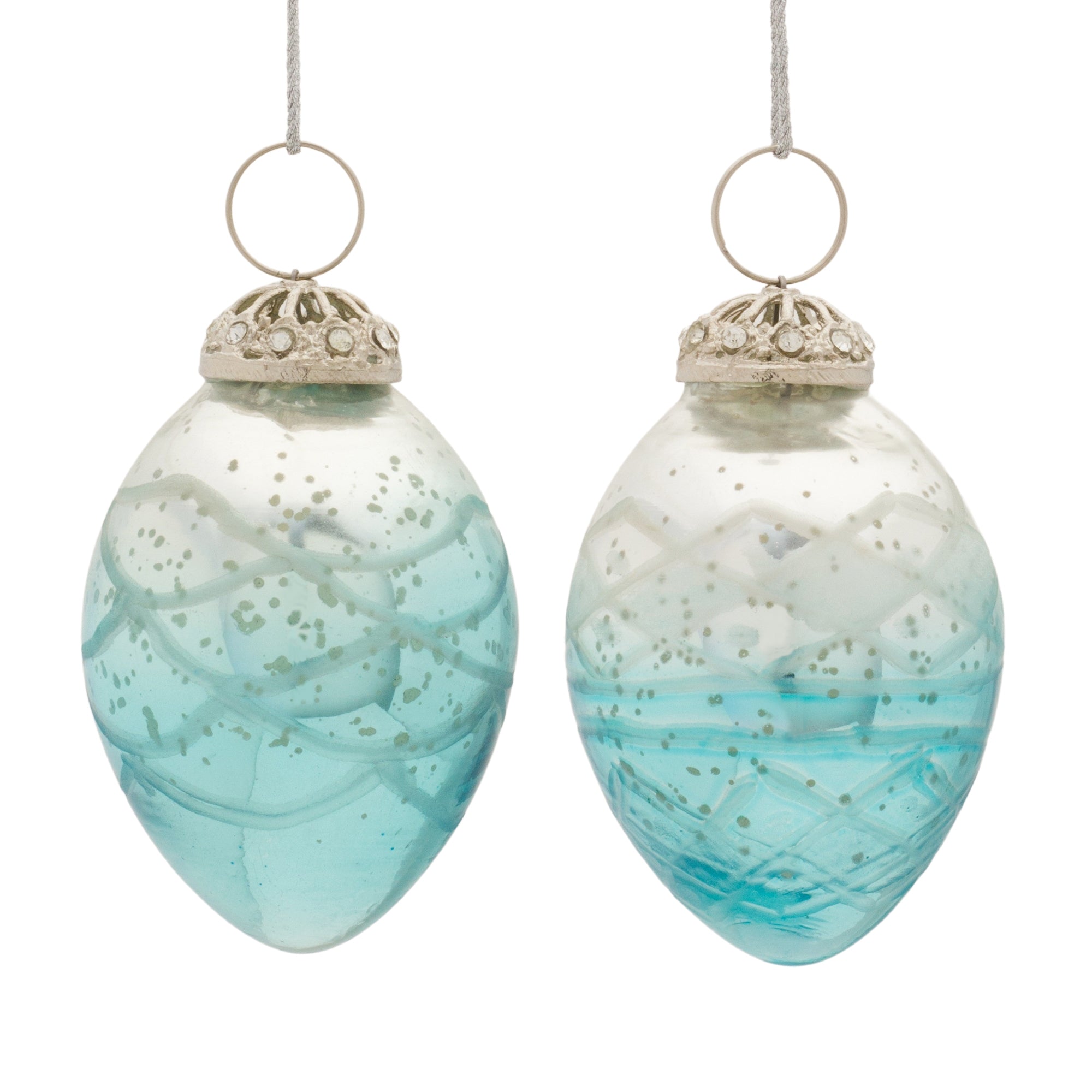 Ornament (2 Asst) 4”H Glass