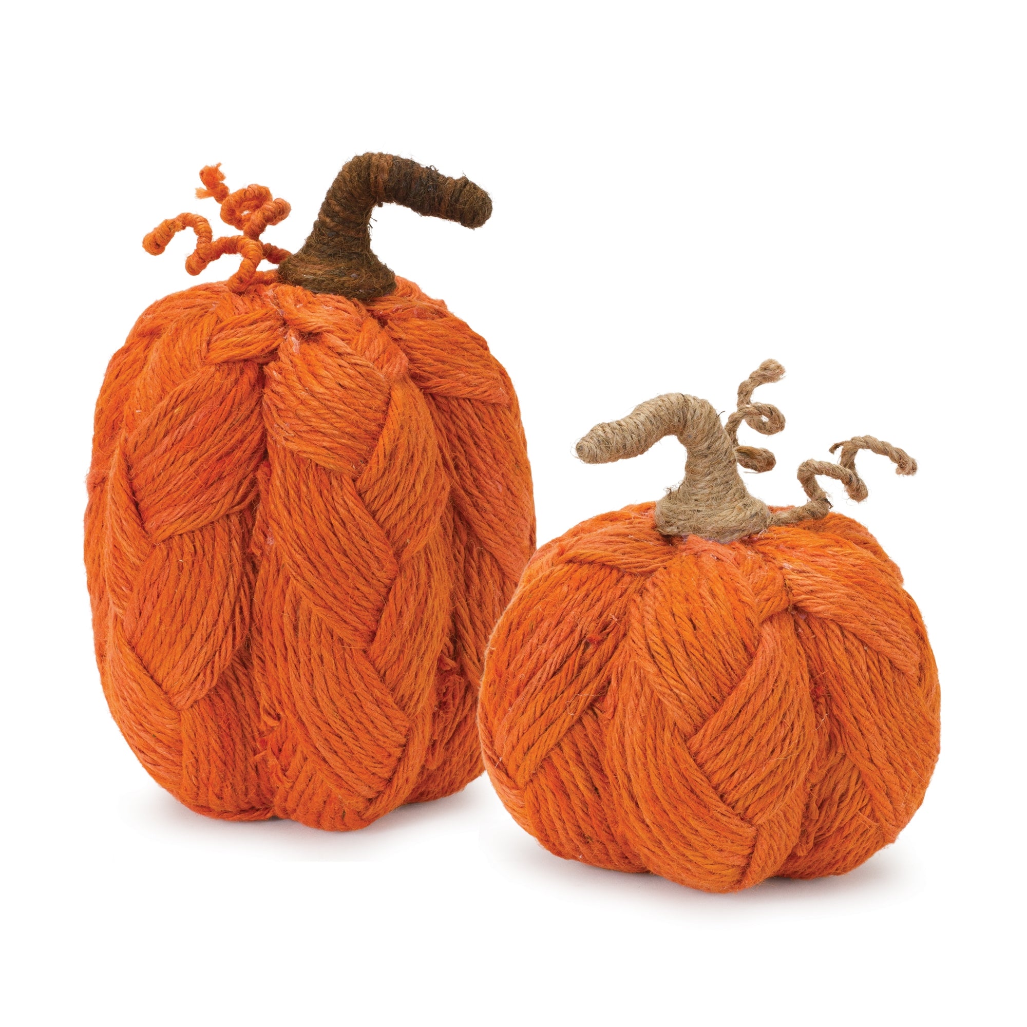 Pumpkin (2 Asst) 7.5"H, 10.5"H Rope