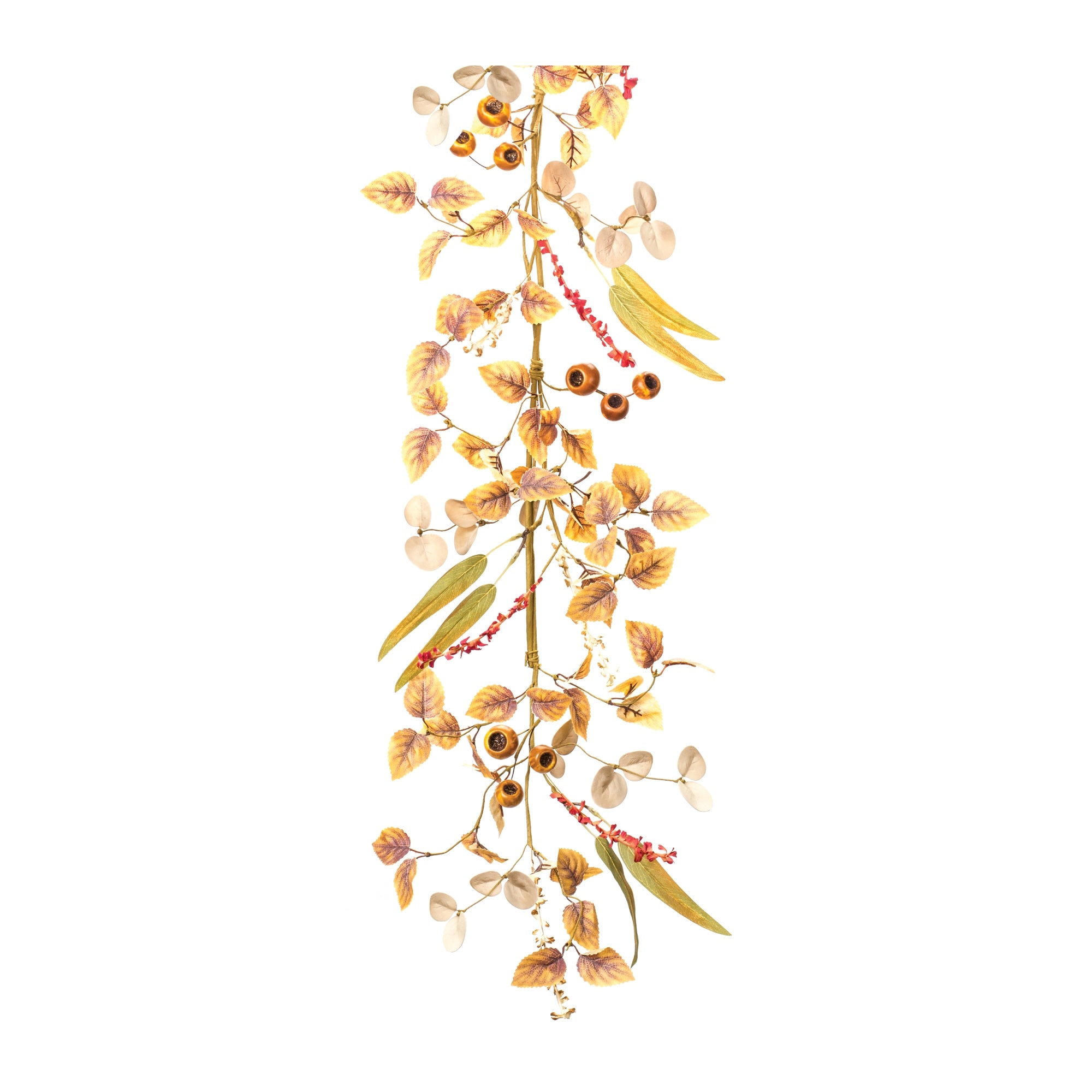 Fall Leaf and Pod Garland 5.5'L Polyester