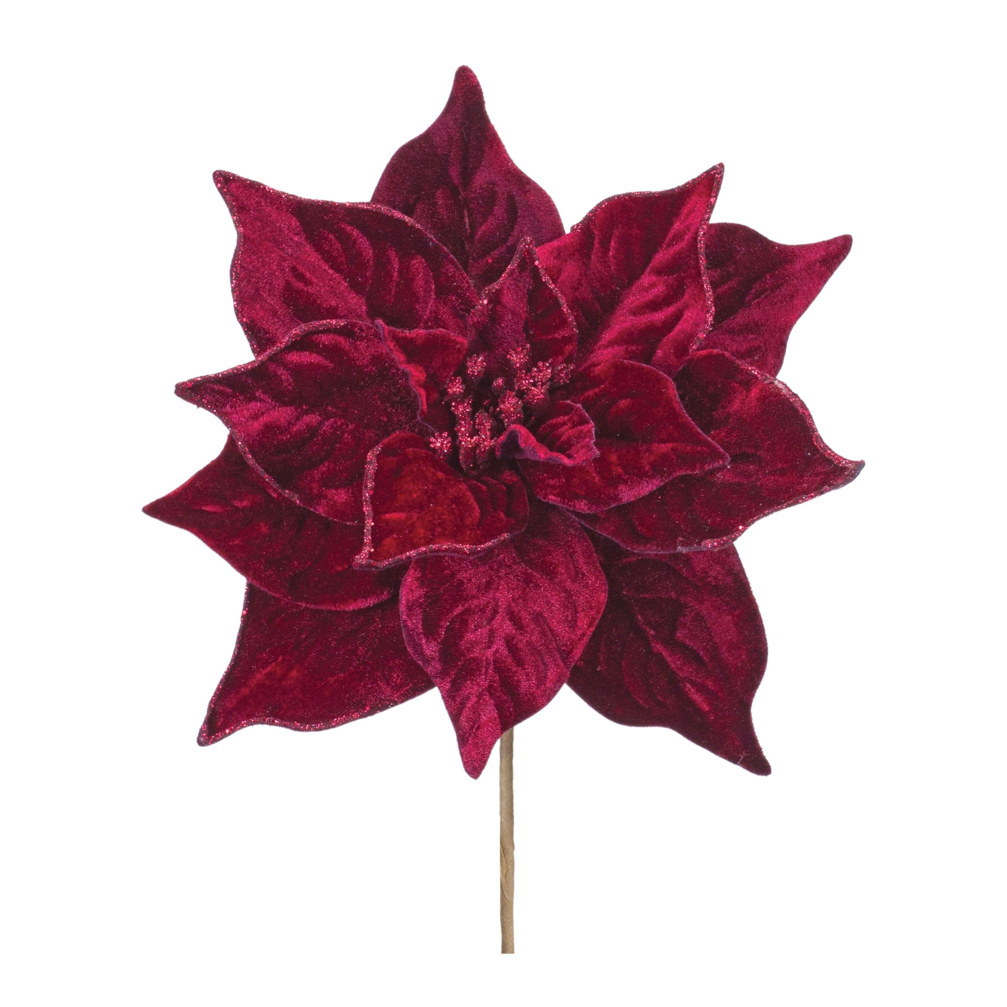 Poinsettia Stem 21”H Polyester