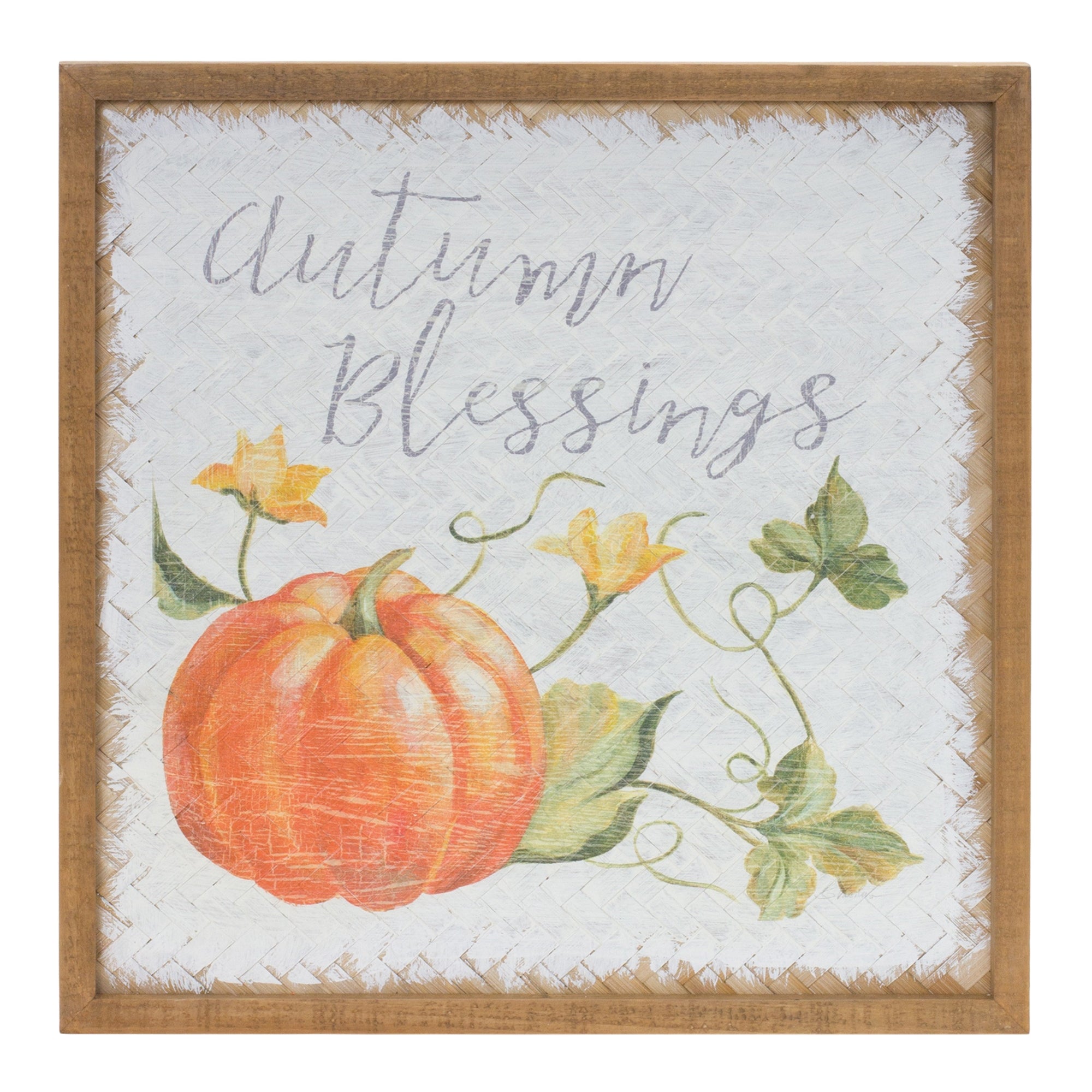 Autumn Blessing Sign 15.75”SQ Wood/Wood