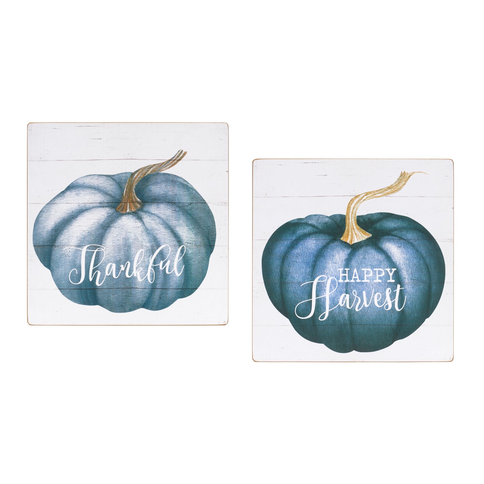 Pumpkin Sign (2 Asst) 16”SQ Wood