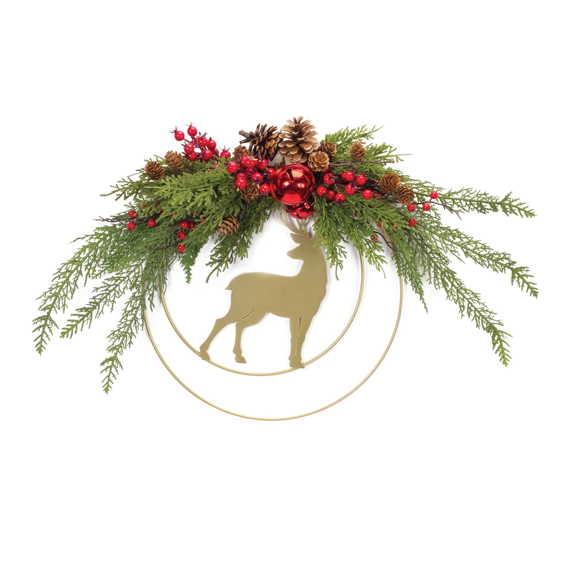 Deer and Pine Wall Décor 33"L x 18"H /Metal