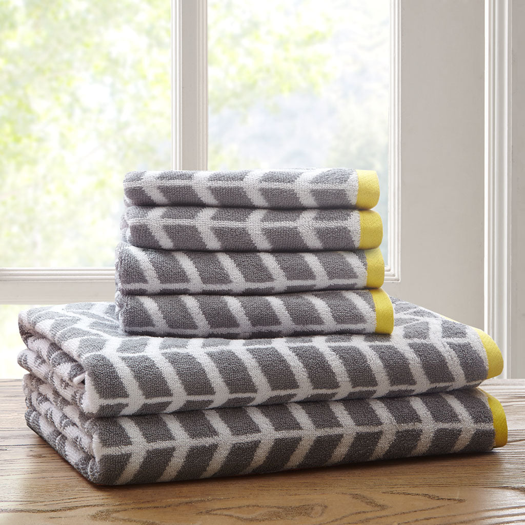 Nadia 6 Piece Jacquard Towel Set