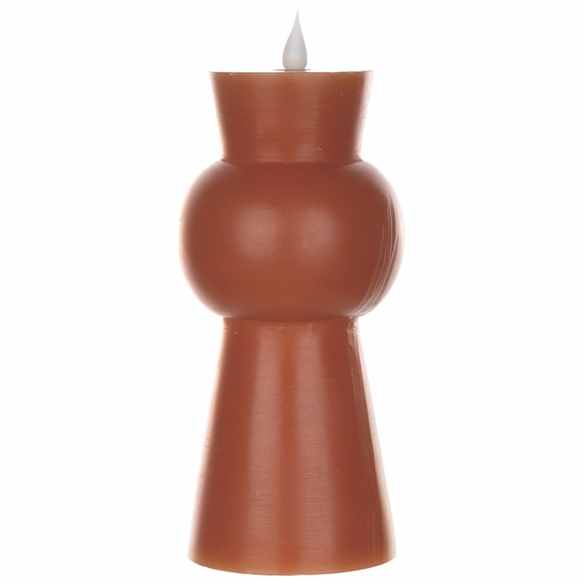 Simplux LED Designer Candle w/4 and 8 Hr Timer 3.5" x 7.5"H Wax/ (Requires 2 AA Batteries, No