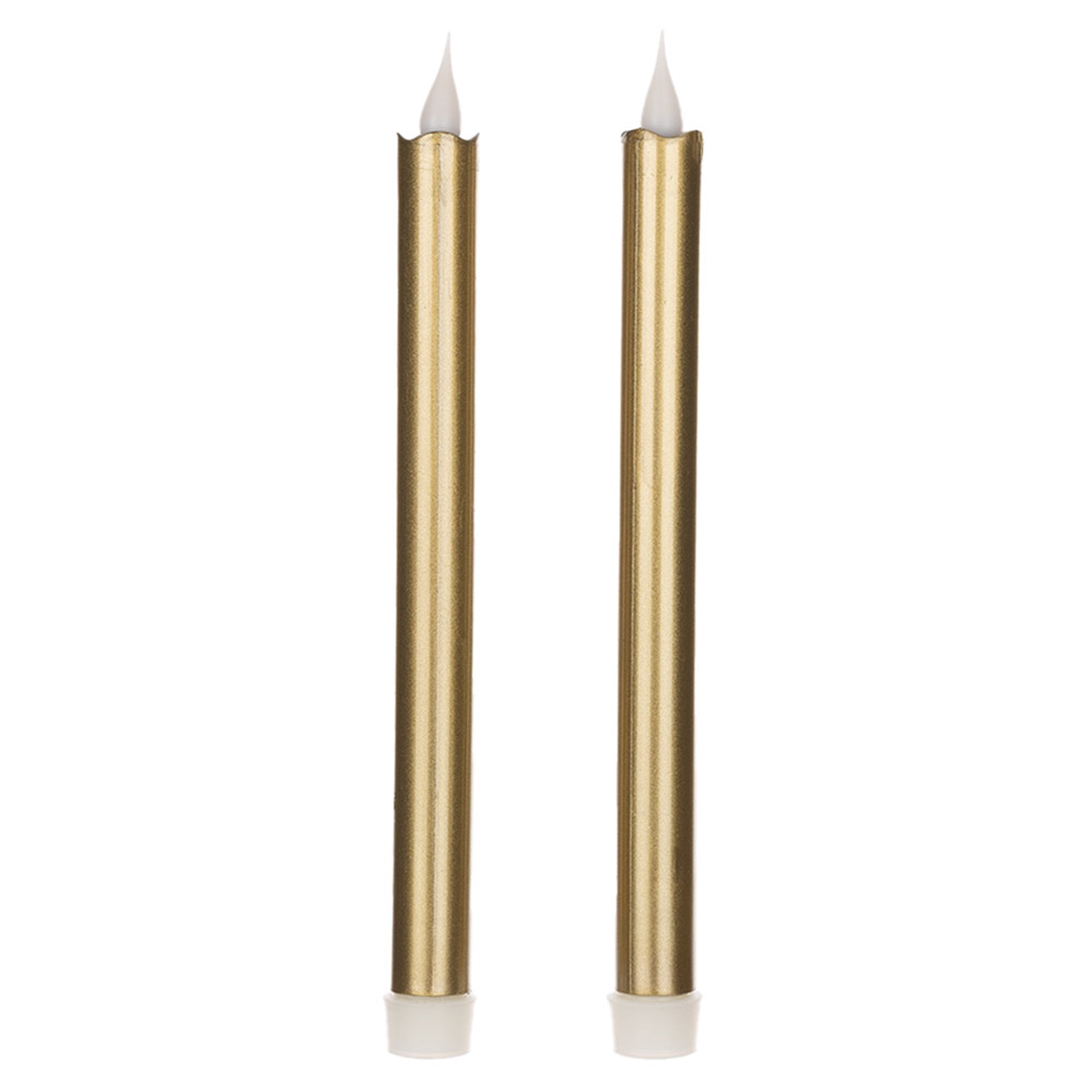 Simplux LED Taper Candle w/6 Hr Timer (Set of 2) 10"H Wax/ (Requires 2 AA Batteries, Not Inc)