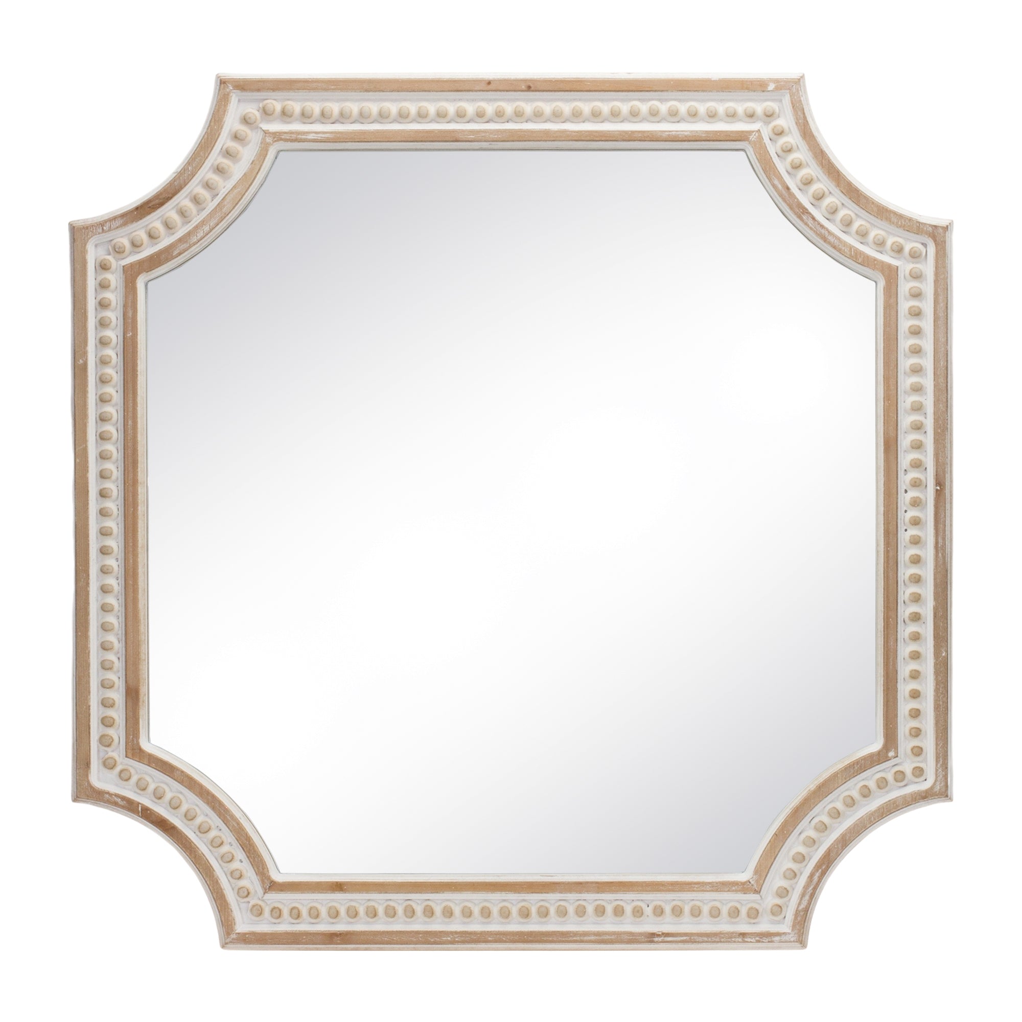 Wall Mirror 31.5”SQ Wood/Glass