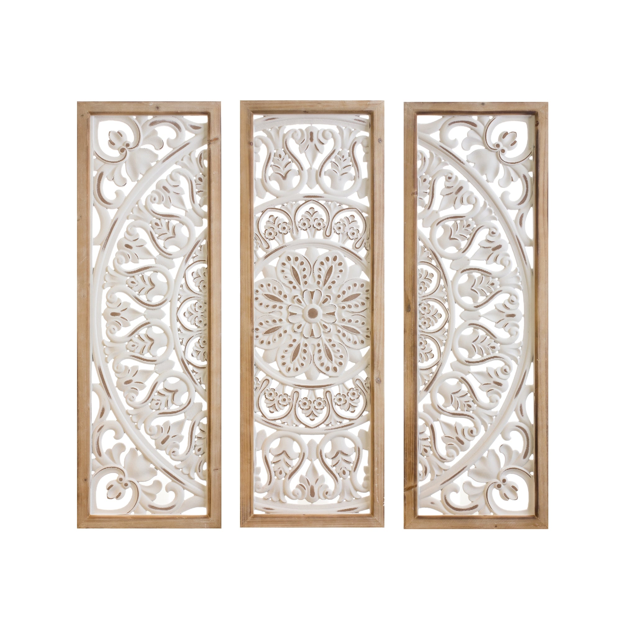 Wall Art Triptych (3 Asst) 12.5"L x 37"H (each panel) Iron/Wood