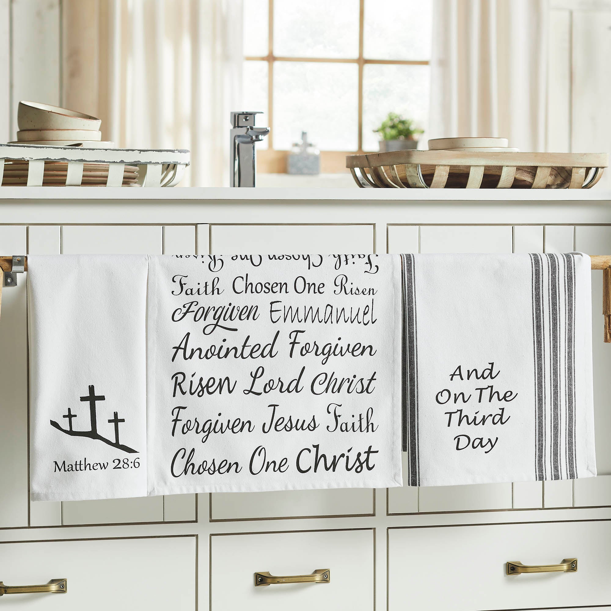 Celebrate Grace Words Of Faith Tea Towel Set of 3