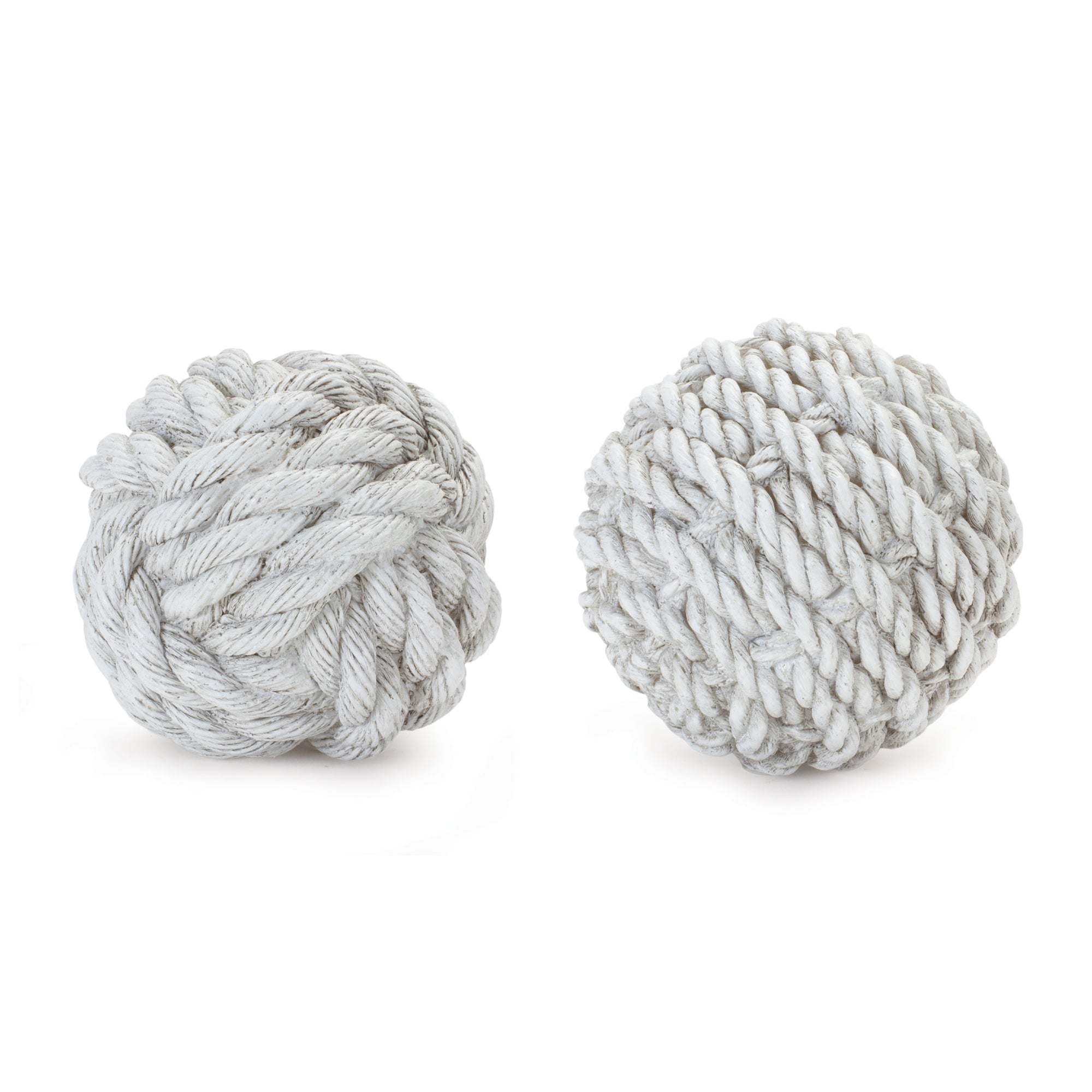 Rope Orb (2 Asst) 4”D Resin