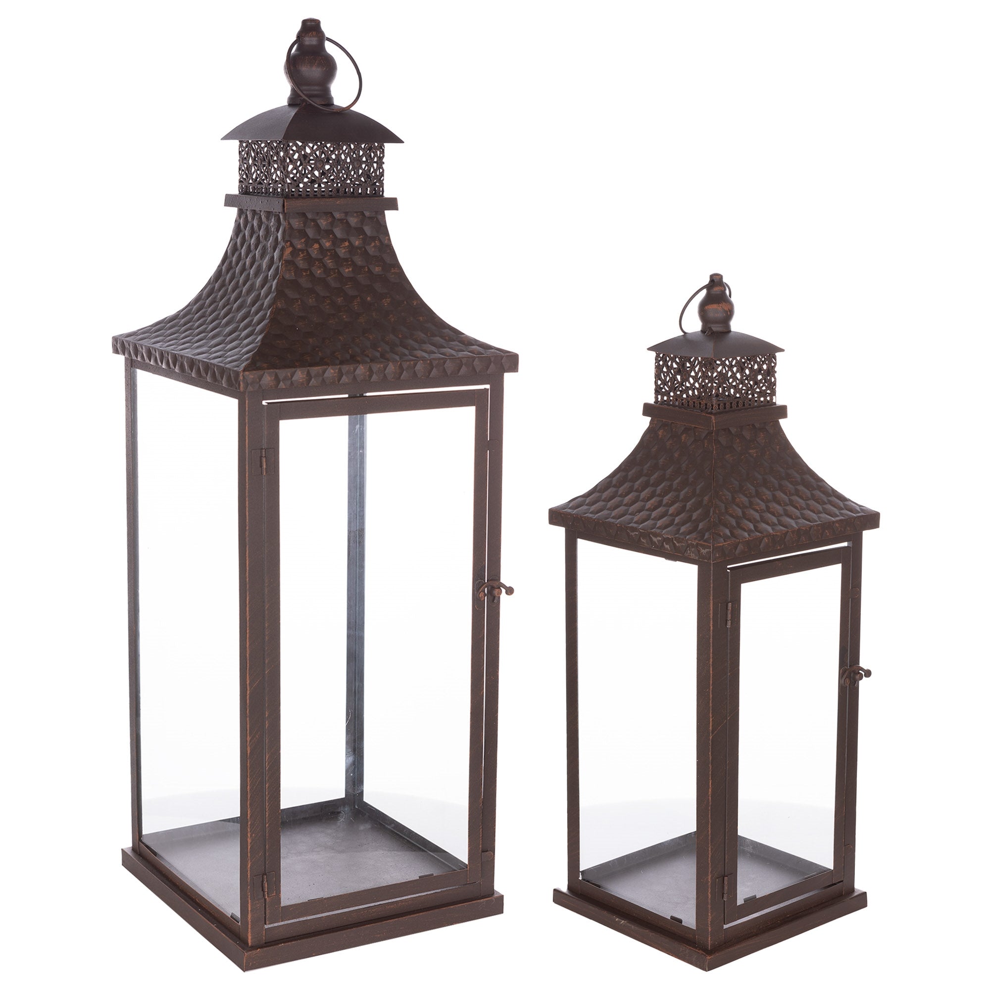 Lantern (Set of 2) 20"H, 27.5"H Metal