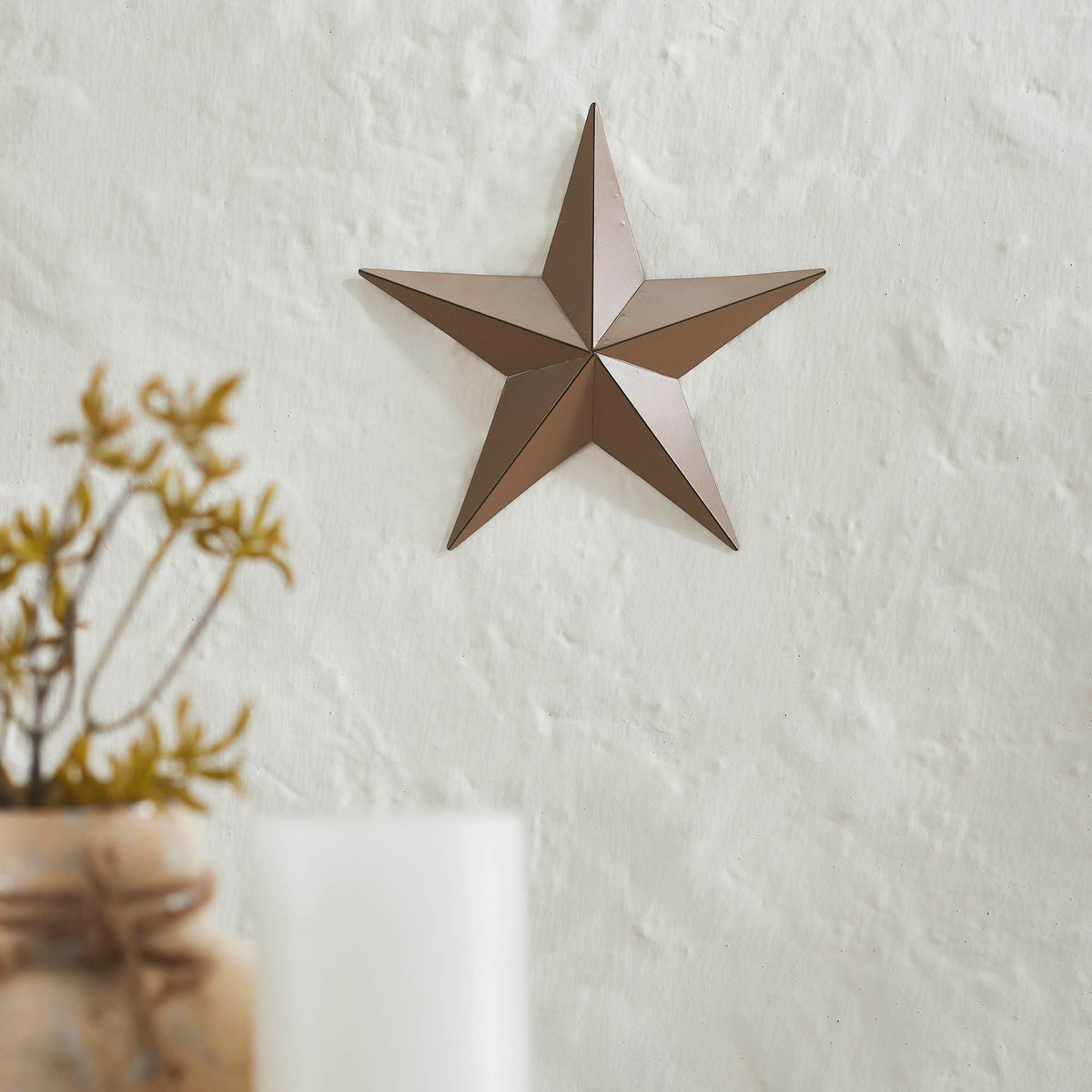 Metal Star Rust Brown Distressed 8x8