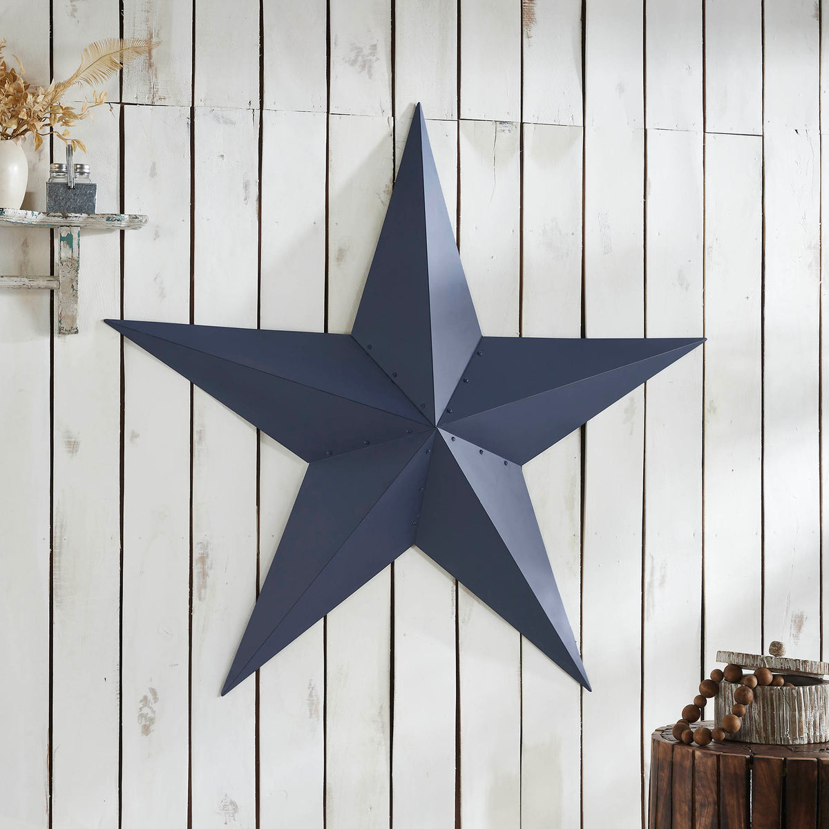 Metal Star Navy Distressed 48x48